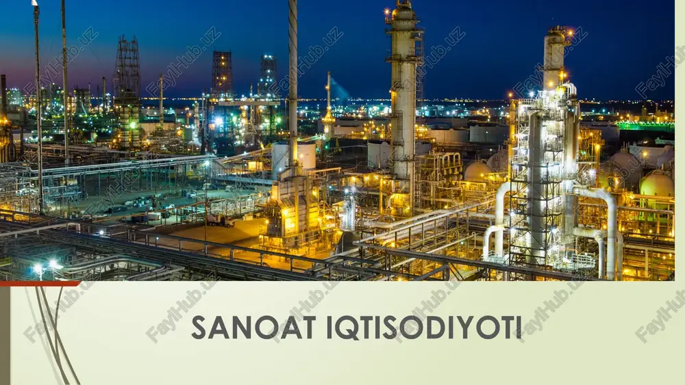 i iqtisodiy integratsiya tavsifida o‘z ifodasini topadi. natijada barcha mamlakatlarning tabiiy, mehnat va moliyaviy resurslaridan, fan- texnikaning barcha yutuqlaridan oqilona foydalanish imkoniyatlari yuzaga keladi. sanoat mamlakat mudofaa qobiliyatining moddiy asosi, el-yurtda tinchlik va barqarorlikni saqlashning muhim omili, qo‘shni mamlakatlar mustaqilligini, hamkorligi va birdamligini ta’minlovchi muhim sohadir. o‘zbekiston davlati mudofaasini kafolatlashda sanoatning roli bebahodir. 7 «sanoat iqtisodiyoti» fanining predmeti deganda, jamiyatning obyektiv iqtisodiy qonunlari va zaruriy qoidalarining shu sohada namoyon bo‘lish shakllarini, sanoat mahsuloti ishlab chiqarish jarayo- nida jonli va buyumlashgan mehnatning eng optimal xarajatlari asosida eng yaxshi natijalarga erishishni ta’minlaydigan shart-sharoitlar va omillarni o‘rganish tushuniladi. 2.”sanoat iqtisodiyoti” fanini o‘rganish metodologiyasi va usullari. “sanoat iqtisodiyoti” fanining vazifalari. ilm-fan metodologiyasi va usullari deyilganda, uni bilish va o‘rganish faoliyatining shakllari va usullari majmuasi tushuniladi. metodologiya – tadqiqot yoki bilish, anglash yo‘li, voqelikni amaliy va nazariy o‘zlashtirish usullari majmuasidir. “sanoat iqtisodiyoti” fanining nazariy, metodologik asosini sanoatning vujudga kelishi va rivojlanish muammolari bo‘yicha hozirgi nazariya, …