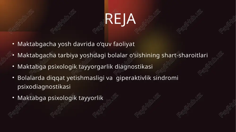 tik mashg‘ulotlarda bolalarning idroklari, tasavvur va xotiralari, xayol hamda tafakurlari, irodalari sistemali tarzda taraqqiy ettirib boriladi. bolalarni qay paytda psixologik jihatdan maktabdagi o‘qishga tayyor deb hisoblash mumkin. ayrim psixologlarning fikricha, bola maktabda o‘qishi uchun atrofdagi narsa va xodisalarga doir anchagina tasavvurlarga ega bo‘lishi hamda ma’lum darajada aqliy jihatdan ucran bo‘lishi lozim. biroq u hayotda shynday voqealar uchraydiki, anchagina tasavvur boyligiga ega bo‘lgan va xattoki yozish hamda o‘qishni biladigan bolalar ham maktabdagi o‘qishga tayyor bo‘lmaydilar. ular maktab va o‘qituvchining talablarini bajara olmaydilar. aksincha, ayrim bolalar yetarli tasavvur boyligiga ega bo‘lmasalar ham, maktabda uqib keta oladilar. lekin, bundan maktabdagi o‘qish jarayoni uchun ma’lum darajada aqliy jihatdan o‘cran bo‘lish maktabda dastlab uqib ketish uchun eng zarur shartlardan biridir. lekin bu bolaning o‘qishga tayyor ekanligini aniqlashdagi xal kiluvchi omil emas, chunki bu yerda yosh masalasi ham bor. boshqa bir olimlar, bolaning o‘qishga tayyor ekanini aniqlashdagi asosiy narsa iroda sifatlarining yetilganligidir, deydilar. bu fikr bir …