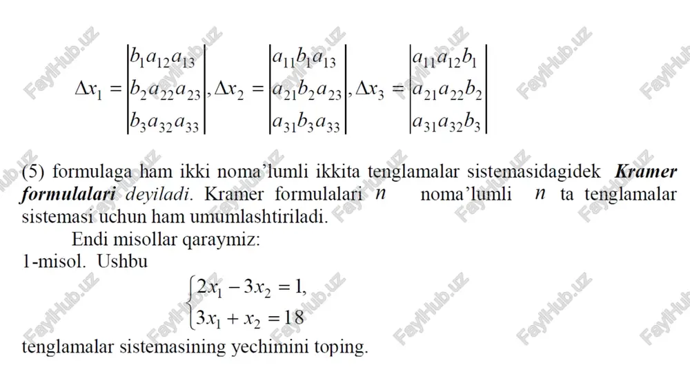 uchta tenglamalar sistemasini kechiring - Page 2