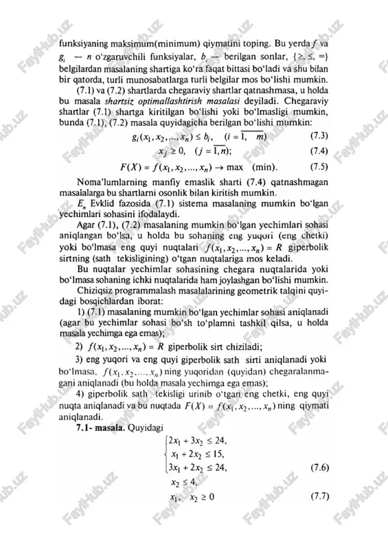 chiziqsiz programmalash masalalar - Page 2