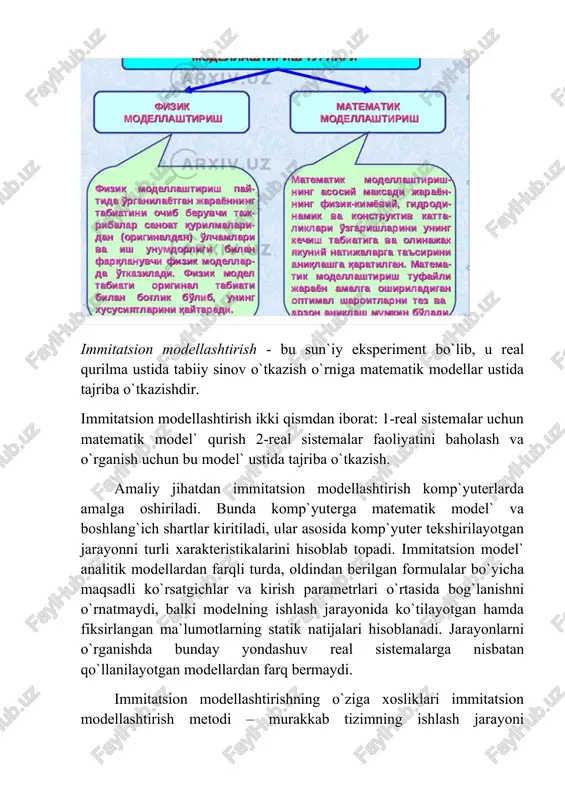modelning o`zida biror samaradorlik nuqtai nazaridan miqdoriy asoslangan echimlarni tanlash ko`zda tutilmaydi. deskriptiv modellar turli ijtimoiy voqealarni (masalan, jinoyatchilik) bashorat qilish uchun foydalaniladi. ular odatda «qanday bo`ladi?», «hozir qanday?» savollarga javob beradi; tizim, ob`ekt haqida umumiy tushunchalarni beradi va faqat umumiy o`zgarishlar va g`oyalarni o`rganish uchun qo`llaniladi. optimal modellar ijtimoiy-huquqiy, iqtisodiy va boshqa tizimlar boshqaruvini takomillashtirishning amaliy masalalarni echishga mo`ljallangan. aniq maqsadga qaratilgan echimning hamda echimni baholash va ulardan eng qulayini tanlash uchun samaradorlik kriteriyasining mavjudligi bu modelni tavsiflaydi. bunday modellar «qanday bo`lishi kerak?» kabi savolga javob topishga yordam beradi. immitatsion modellar katta tizimlarni modellashtirish uchun ishlatiladi[5]. katta tizimlar ko`pincha ziddiyatli, ko`pgina faktorlarga bog`liq va noaniq holatli, o`z maqsadlariga ega bo`lgan quyi tizimlar majmuidan tashkil topadi. bunda ma`lum bir kriteriyani ajratishning murakkabligi yoki bir necha ziddiyatlik kriteriyalarning mavjudlik holati namoyon bo`ladi. immitatsion model oldindan «voqea u yoki bu variantda (stsenariyada) rivojlansa nima bo`ladi?» degan savolga javob beradi. o`rganilayotgan tizim faoliyatining …