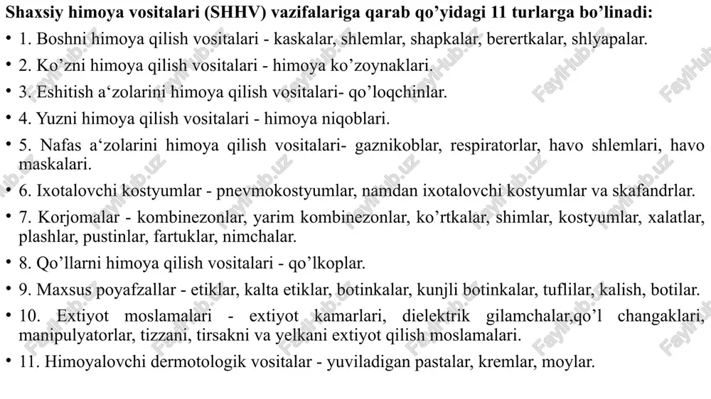 shaxsiy himoya vositalarining turlari - Page 2