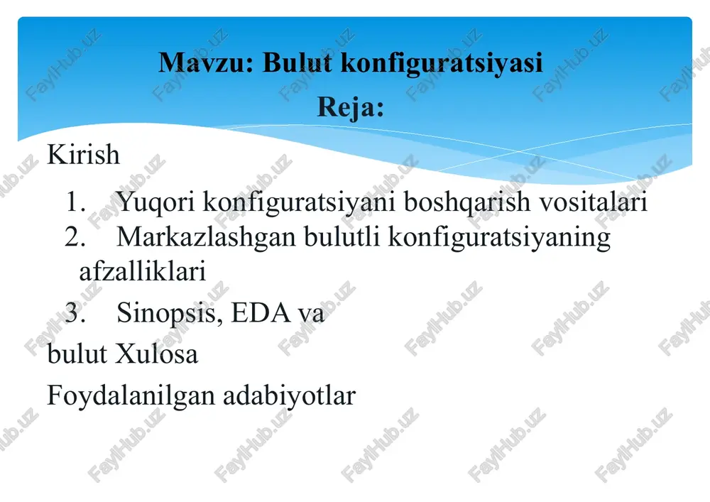 rchoq qo'g'irchoq - bu bulutdagi it inventarizatsiyasi bilan shug'ullanadigan bulutli konfiguratsiyani boshqarish vositasi. qo'g'irchoq uyushgan modullarda tizim konfiguratsiyasini tasvirlash uchun deklarativ tildan foydalanadi. uning eng katta raqobatchisi - chef. oshpaz chef - bu bulutda, mahalliy yoki gibrid muhitda serverlarni boshqarish uchun platforma. qo'g'irchoqqa o'xshab, u infratuzilmani boshqarish, konfiguratsiya va joylashtirish bilan shug'ullanadi. ansible ansible - bu ta'minlash, konfiguratsiyani boshqarish, orkestrlashtirish va joylashtirishni avtomatlashtirishga imkon beruvchi nisbatan yangi vosita. bu it infratuzilmasini avtomatlashtirishda yordam beradigan ochiq manba platformasi. terraform terraform so'nggi yillarda juda mashhur bo'ldi, garchi u aniq cm vositasi bo'lmasa-da, u mavjud vositalarga resurslarni yaxshiroq yuklash va ishga tushirish imkonini beradi. u alohida tizimlarda cm vositalariga ruxsat berish bilan birga, ma'lumotlar markazi va tegishli resurslarning yuqori darajadagi abstraktsiyasiga qaratilgan. tuz to'plami saltstack - bu amazon veb-xizmatlari (aws) va google cloud kabi ko'plab bulutli provayderlarga qulay integratsiyaga ega bo'lgan aqlli, voqealarga asoslangan avtomatlashtirish dasturi. markazlashtirilgan bulutli konfiguratsiyaning afzalliklari katta jamoadagi barcha …