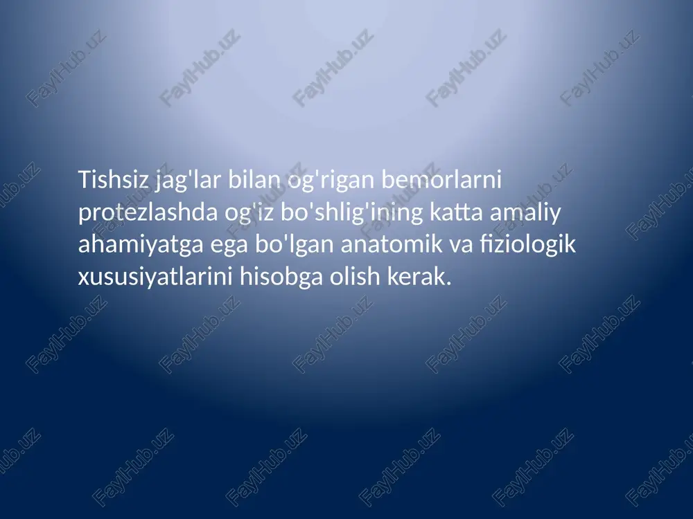 sh yoyi, alveolyar yoy, bazal yoy. dentofasial sistema a'zolarning butun guruhi bo'lib, unga quyidagilar kiradi: tishlar, chakka bo'g'imlari, jag', burun, palatal va zigomatik suyaklar; lablar, yonoqlar, til, qattiq va yumshoq tanglay, yuz va chaynov mushaklari; shuningdek, so'lak bezlari.ularning barchasi uchta asosiy funktsiyani bajaradigan yagona uyg'un tizimni tashkil qiladi: ovqat hazm qilish, nafas olish va nutq. jag'larda joylashgan tishlar tish yoylarini hosil qiladi.stomatologiyada tish yoyi deganda okklyuzion yuzalarning vestibulyar qirralari va tish tojlarining kesish qirralari orqali chizilgan chiziq tushuniladi. doimiy tishlarning yuqori qatori yuqori tish yoyi (arcus dentalis superior), pastki qatori esa parabolik shakldagi pastki tish yoyi (arcus dentalis inferior)ni hosil qiladi. yuqori tish yoyi pastki qismdan bir oz kengroqdir, buning natijasida yuqori tishlarning okklyuzion yuzasi mos keladigan pastki tishlardan oldinga va tashqariga qarab turadi tish yoylaridan tashqari stomatologiyada alveolyar yoy - alveolyar o'siq cho'qqisi bo'ylab chizilgan chiziq (alveolyar qism) va asosiy yoy - ildizlarning uchlari orqali o'tkaziladigan chiziq mavjud. odatda, …