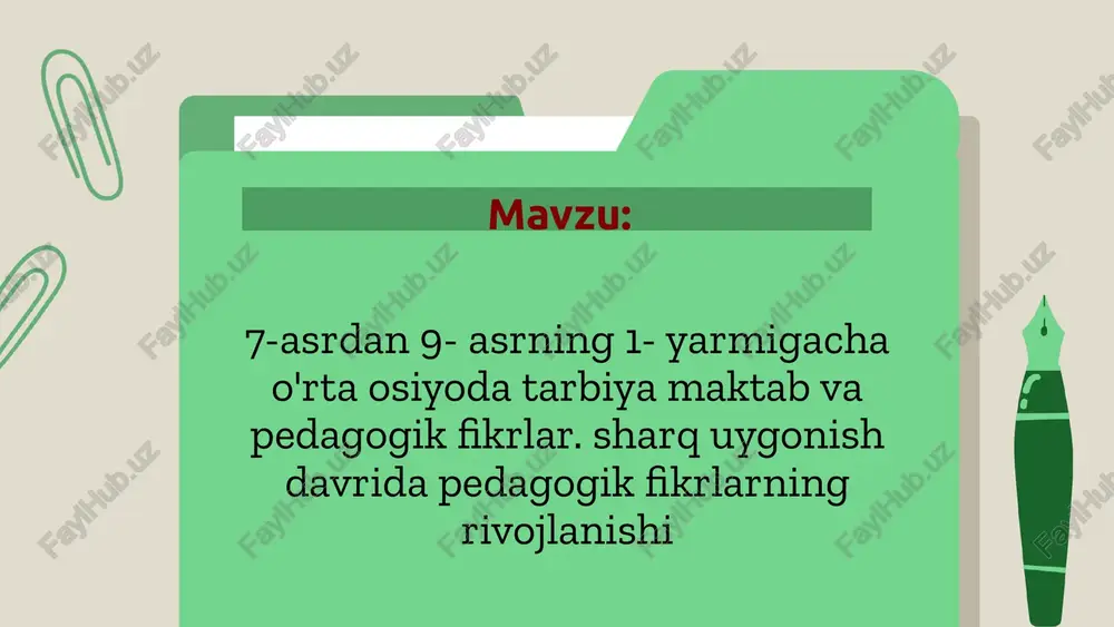 bo'lib, keyinchalik dunyoviy fanlar va ilmiy yondashuvlar bilan boyidi. masalan, maktablarda yozuv, hisob va geografiya kabi fanlar kiritila boshladi. sharq uygonish davrida pedagogik fikrlar pedagogik fikrlarning asosiy yo'nalishlari ta'lim va tarbiya jarayonini shakllantiradi. ular ta'lim metodlari, pedagogik falsafa va nazariyalarni rivojlantirishga ta'sir qiladi. ular o'qituvchilar va talabalar o'rtasidagi munosabatlarni belgilaydi. masalan, individual yondashuv va umumiy ta'lim prinsiplarini shakllantiradi. zamonaviy ta'limda pedagogik fikrlarning rivojlanishi yangi texnologiyalar va metodlarni joriy etishga imkon yaratadi. bu o'quv samaradorligini oshiradi. sharq uygonish davrida pedagogik fikrlar milliy madaniyat va an'analarga asoslangan ta'lim yondashuvlarini shakllantirdi. bu yoshlarni vatanparvarlik va milliy g'oyalarni rivojlantirishga undadi. pedagogik fikrlarning asosiy yo'nalishlari tarbiya maktablari: zamonaviy ta'siri zamonaviy tarbiya maktablari o'zbekiston va o'rta osiyo mamlakatlarida ta'lim sifatini oshirishda muhim rol o'ynaydi. ular innovatsion pedagogik usullardan foydalanib, yoshlar ongini rivojlantiradi. toshkentda va boshqa shaharlar misolida, zamonaviy tarbiya maktablari ta'lim jarayonida yangi yondashuvlarni joriy etmoqda. photo by cdc on unsplash pedagogik fikrlarning zamonaviy rivojlanishi so'nggi …