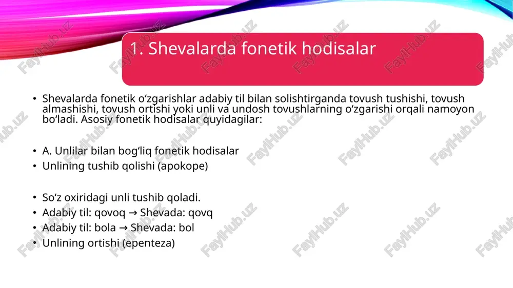 fonetik o‘zgarishlar adabiy til bilan solishtirish - Page 2