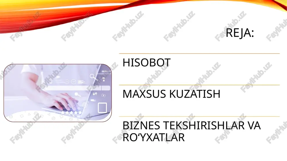 tashkilotlar tomonidan maxsus respondentlarni yollab o‘rganilayotgan hodisa, jarayon haqidagi boshlang‘ich ma’lumotlarni muntazam yoki vaqtma-vaqt qayd qilib to‘plash tushuniladi. bunday kuzatishga uy ho‘jaliklari budjeti statistikasi, iste’mol baholari statistikasi, uyushmagan savdo statistikasi, dehqon xo‘jaligi (fermer xo‘jaligi bilan aralashtirib yubormang!) statistikasi va h.k. misol bo‘lishi mumkin. biznes-tekshirishlar bozor iqtisodiyotiga xos bo‘lgan statistik kuzatishdir. ularning asosiy maqsadi tadbirkorlarning iqtisodiy faoliyatini o‘rganishdan iborat. joriy maxsus tekshirishlardan farqli o‘laroq, biznes tekshirishlar tadbirkorlardan intervyu olish, oldin tayyorlangan savollarga yozma yoki og‘zaki javoblarni maxsus savolnomalarda qayd qilishga asoslanadi. ularning o‘ziga xos xususiyati shundaki, savolnomalar kompleks xarakterga ega bo‘lib, o‘zaro bog‘langan bir-birini to‘ldiruvchi savollardan, ularning ma’lum masalaga oid majmualaridan tashkil topadi, natijada iqtisodiy faollikni har taraflama yoritish imkonini beradi. joriy maxsus tekshirishlar va biznes tekshirishlar ma’lum masalalarni o‘rganishda qo‘llanadi. bundan tashqari, ro‘yxatlar ham statistik kuzatishning muhim tashkiliy yo‘li sifatida qo‘llanish sohalariga ega. asta-sekin bo‘ladigan o‘zgarishlar jamg‘arib, uzoq vaqt o‘tganidan so‘ng bunday hodisalarni yangi holatda gavdalanishiga sabab bo‘ladi, natijada ularning …