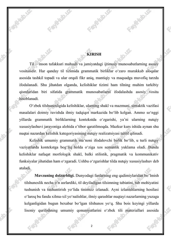 jihatidan ham o‘zgaradi. ushbu o‘zgarishlar tilda nutqiy xususiylashuv deb ataladi. mavzuning dolzarbligi. dunyodagi fanlarning eng qadimiylaridan bo‘lmish tilshunoslik necha o‘n asrlardiki, til deyiladigan tilsimning tabiatini, tub mohiyatini tushunish va tushuntirish yo‘lida tinimsiz izlanadi. ayni izlanishlarning hosilasi o‘laroq bu fanda xilma-xil yo‘nalishlar, ilmiy qarashlar nuqtayi nazarlarning yuzaga kelganligidan bugun bexabar bo‘lgan tilshunos yo‘q. shu bois keyingi yillarda lisoniy qurilishning umumiy qonuniyatlarini o‘zbek tili materiallari asosida yangicha tadqiq etish va tahlil qilishga qaratilgan izlanishlar silsilasi yuzaga keldi. bu izlanishlarning salmog‘i kundan kunga oshib bormoqda. prezidentimiz shavkat mirziyoyev ta’kidlaganlaridek: “barcha sohalarda o‘zbek tilidan to‘laqonli foydalanish, lotin yozuviga asoslangan alifboni takomillashtirish va boshqa millat vakillarining til o‘rganishi uchun sharoitlar yaratish juda muhim”[footnoteref:1]. [1: mirziyoyev sh.m o‘zbek tilining nufuzini ko’tarish to‘g‘risida qaror.2019.10.22] hozirgi kunda o‘zbek tili davlat tili sifatida siyosiy-huquqiy, iqtisodiy-ijtimoiy, ma’naviy-ma’rifiy hayotimizda faol qo‘llanmoqda, xalqaro minbarlardan baralla yangramoqda. mustaqillik yillarida o‘zbek xalqining o‘z tili, adabiyoti, san’ati va tarixi yanada chuqurroq, uning o‘ziga xos nafosatini …