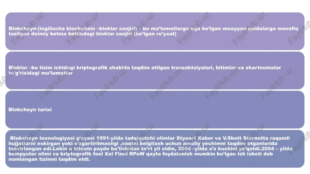 flik foydalanuvchilar o'rtasida ishonchni mustahkamlashga yordam beradi, chunki ular real vaqt rejimida tranzaktsiyalarni tekshirishlari va kuzatishlari mumkin. bu vositachilarga bo'lgan ehtiyojni yo'q qiladi va firibgarlik xavfini kamaytiradi. xarajatlarni kamaytirish: vositachilarni yo'q qilish va jarayonlarni soddalashtirish orqali blokcheyn texnologiyasi tranzaksiya xarajatlarini sezilarli darajada kamaytirishi mumkin. aqlli kontraktlar, blokcheyn xususiyati, vositachilarga ehtiyoj sezmasdan kelishuv shartlarini avtomatlashtiradi va amalga oshiradi, shu bilan an'anaviy shartnomalarni bajarish bilan bog'liq xarajatlarni kamaytiradi. blockchain-dan foydalanishdagi qiyinchiliklar: masshtablilik: blokcheyn texnologiyasi oldida turgan asosiy muammolardan biri bu miqyoslilikdir. tarmoqdagi tranzaktsiyalar soni ortishi bilan tizimning tezligi va samaradorligi pasayib, to'siqlarga olib kelishi mumkin. blokcheyn texnologiyasi ko'proq foydalanuvchilar va tranzaktsiyalarni qo'llab-quvvatlashini ta'minlash uchun masshtablilik masalalarini hal qilish kerak. energiya iste'moli: qazib olish deb nomlanuvchi blokcheyn tarmog'idagi tranzaktsiyalarni tasdiqlash jarayoni katta miqdordagi hisoblash quvvati va energiyani talab qiladi. blokcheyn texnologiyasining energiya talab qiluvchi tabiati uning atrof-muhitga ta'siri haqida tashvish uyg'otdi, ayniqsa blokcheynning mashhurligi o'sishda davom etmoqda. tartibga solish muammolari: blokcheyn texnologiyasining markazlashtirilmagan …