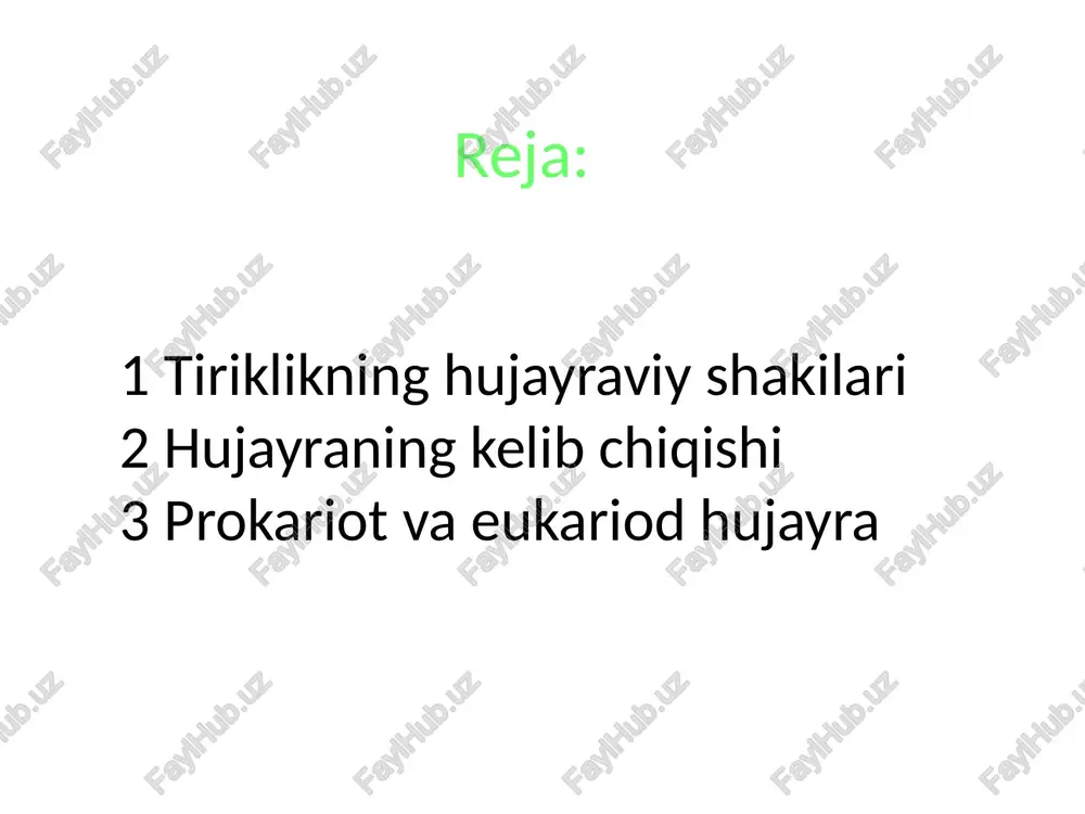 jud hujayralar organizmning qaysi qismida uchrashidan qat’i nazar u barcha hujayralar uchun umumiy hisoblangan belgilar va xususiyatlarga ega bo‘ladi. xulosa etiboringiz uchun raxmat !!! image1.jpeg image2.jpeg image3.jpeg image4.jpeg image5.jpeg