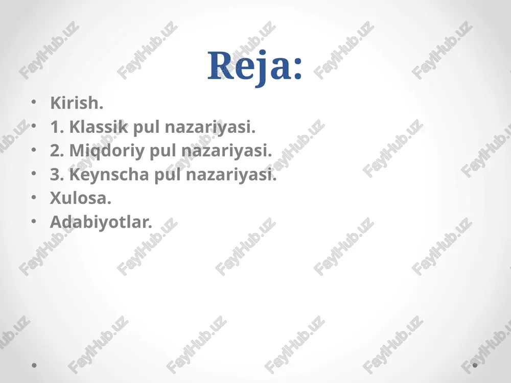 amaliy bo‘lgan, chunki metall zaxiralari va ularning oqimi davlatlararo iqtisodiy munosabatlarga bevosita ta’sir ko‘rsatgan. natijada, pul qiymatini aniqlash masalasi iqtisodiy nazariyada va makroiqtisodiy tahlillarda markaziy mavzulardan biriga aylangan. klassik iqtisodchilar pulning iqtisodiyotga uzoq muddatli ta’siri cheklangan deb hisoblab, pul va reallik o‘rtasida farq qo‘yganlar — bu fikr “klassik dikhotomiya” deb ataladi. unga ko‘ra, pul miqdori va narxlar kabi nominal o‘zgaruvchilar real ishlab chiqarish, ishlab chiqish hajmi yoki haqiqiy ish haqi kabi real o‘zgaruvchilarga uzoq muddatda ta’sir qilmaydi; pul asosan narxlar darajasini belgilaydi. shu sababdan, klassiklar pulni iqtisodiy hayotning “nominal” qatlami sifatida ko‘rib, real sektor — ishlab chiqarish va mehnat taqsimoti — bozor mexanizmlari orqali o‘z-o‘zini tartibga soladi, deb ta’kidlaganlar. bu qarash monetar siyosatning chegaralarini va pulning qaysi holatlarda real iqtisodga ta’sir qilishini tushuntirishga yordam beradi. klassik nazariyaning yana bir muhim elementi — pul miqdori va narx darajasi o‘rtasidagi bog‘liqlik g‘oyasi. ularning fikricha, muomaladagi pul miqdori ortishi bozor narxlarining o‘sishiga olib …
