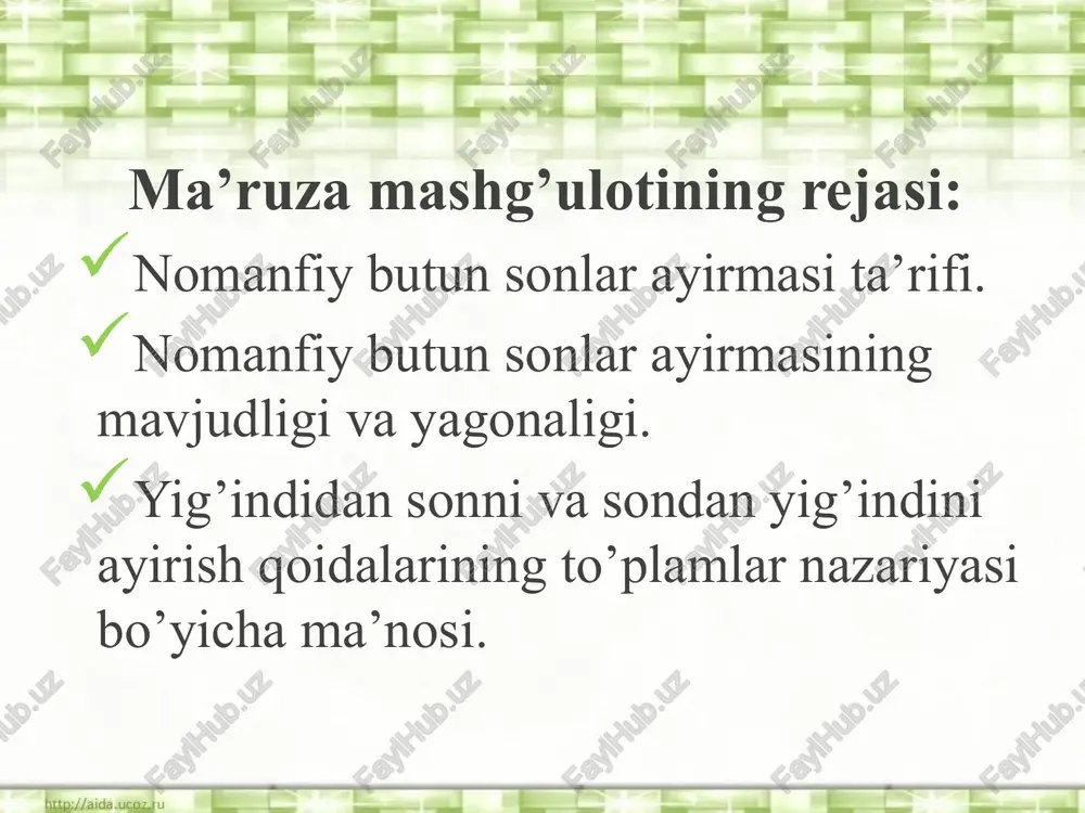 nomanfiy butun sonlar ayirmasi - Page 2