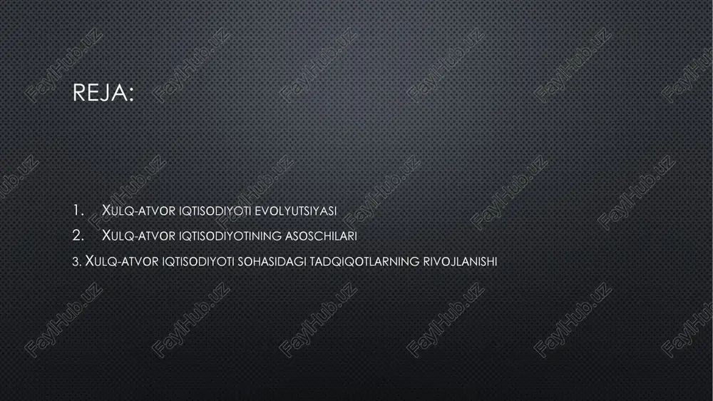 irasida asosiy e’tibor (tanlovning turlicha vaziyatlarida) individ ratsional hatti-harakatining shakliy modellarini ishlab chiqishga emas, balki bu hatti-harakatlarni ekspremental va empirik tekshirish jarayonlariga qaratildi. bundan maqsad an’anaviy iqtisodiyot nazariyasi va u tomonidan aniqlangan qonuniyatlar va tendentsiyalarni amaliyot bilan, xo’jalik faoliyatining real faktlari bilan qay darajada mos kelishi (farq qilishi)ni aniqlashdan iboratdir. individ va firmadan tortib bozorlar va hududlargacha bo’lgan turli sub’yektlarning faoliyatiga xos bo’lgan xulq-atvor yondoshuvi tizimli ravishda takror ishlab chiqariladi va murakkablashib boradi. bu yondoshuv iqtisodiy agentlar faoliyatining an’anaviy iqtisodiyot qoidalariga (kanonlariga) doim ham mos kelavermaydigan teran sabablarini (motivlarini) aniqlash imkonini beradi. adam smit (1723-1790), mikroiqtisodiy nazariya asoschisi alfred marshall (18425-1924), makroiqtisodiy nazariya asoschisi jon meynard keyns (1883-1946) kabi mashhur iqtisodchilarning asarlarida bayon qilingan. kontseptsiyaning belgilovchi jihati bo’lib “iqtisodiy xudbinlik”, ya’ni sub’yektning o’z foydasini maksimallashtirishga intilishi hisoblanadi. “iqtisodiy odam” g’oyasi uzoq davr mobaynida, yangidan-yangi shaklga kirgan holda, iqtisodiyot fanida hukmronlik qilib keldi. j.m.keyns olimlar orasida birinchi bor optimizm va pessimizmning …