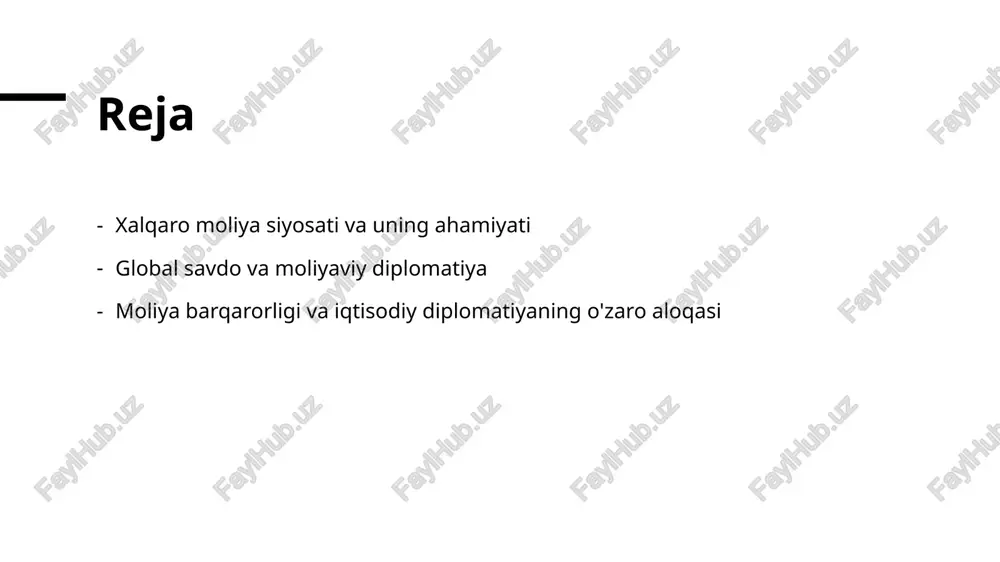 l iqtisodiy aloqalarni rivojlantiradi va xalqaro savdo munosabatlarini kuchaytiradi. 2 investitsiyalar moliyaviy hamkorliklar orqali yatirimlar va investitsiyalar tashkilotlarning xalqaro rivojlanishiga olib keladi, iqtisodiy taraqqiyotga olib keladi. 3 valyuta almashtirish dunyo savdo tizimlari moliyaviy hamkorliklar orqali valyuta almashtirish operatsiyalarini amalga oshiradi va iqtisodiy munosabatlarni mustahkamlab turadi. xalqaro moliya siyosati va diplomatik munosabatlar xalqaro moliya siyosati va diplomatik munosabatlar o'rtasidagi munosabatlar dunyoni o'zgartiradi. pul siyosati va moliyaviy resurslar xalqaro hamkorlik, savdo, va iqtisodiy barqarorlikka ta'sir qiladi. photo by traxer on unsplash moliyaviy diplomatiya va iqtisodiy rivojlanish 01 moliyaviy diplomatiya bu diplomatiyaning iqtisodiy munosabatlar va moliyaviy siyosatni o'z ichiga olgan sohasidir. davlatlar o'rtasidagi moliyaviy munosabatlar bu diplomatiya orqali rivojlanadi. 02 iqtisodiy rivojlanish moliyaviy diplomatiya iqtisodiy rivojlanishni rag'batlantiradi va o'zaro aloqalarni kuchaytiradi. mamlakatlar o'rtasidagi iqtisodiy hamkorliklar bu diplomatiya orqali rivojlanadi. 03 moliyaviy hamkorliklar moliyaviy diplomatiya mamlakatlar o'rtasidagi moliyaviy hamkorliklar va iqtisodiy munosabatlar ustida tafakkur yuritadi. diplomatik vositalar orqali iqtisodiy rivojlanishni ta'minlash maqsadga yo'naltiriladi. moliya …