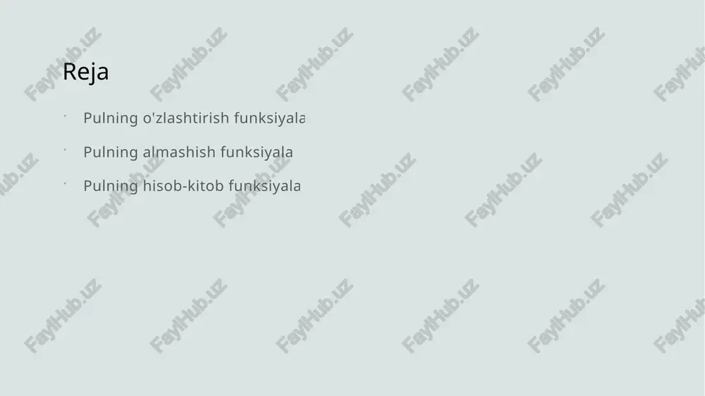 chiga oladi. korxona pul almashish jarayoni korxona pul almashish jarayonida korxona va mijoz o'rtasida pul almashish, to'lovlar, va xizmatlarni sotish jarayonlari ro'yxatga olingan. bu jarayonlar orqali moliyaning aylanishlari va tushuntirishlari amalga oshiriladi. photo by joanna kosinska on unsplash banklar va pul almashishning o'zlashtirish funksiyalari banklar roli banklar, moliyalashtirish va investitsiyalarni tashkil etishda katta ahamiyatga ega. ularga moliyaviy ishonch va kredit berish funksiyalari asosiydir. pul almashishning o'zlashtirish banklar pul almashishni o'zlashtirishda o'rin oladi. ular omonatlar qabul qilish, kreditlar berish va moliyalashtirishda katta rol o'ynaydi. banklar va moliyalashtirish banklar moliyalashtirish sohasida muhim o'rin o'ynaydi. ular investitsiyalarni ko'rsatish, kreditlar berish va moliyaviy savdo operatsiyalarini amalga oshirishda yordam beradi. pulning hisob-kitobda o'rnatilishi 1 pulning tushunchasi pul, moliya tizimlarida o'zlashtirish, mablag'lar almashishini tushunish uchun asosiy vosita hisoblanadi. uni hisob-kitobda o'rnatish moliyaviy jarayonlarni tushuntiradi. 2 pulning roli pul, moliyaviy faoliyatning asosiy o'lchamiga aylanadi. uni hisob-kitobda o'rnatish, investitsiyalarni baholash va korxona almashish jarayonlarini oshirishda ishlatiladi. 3 pulning …