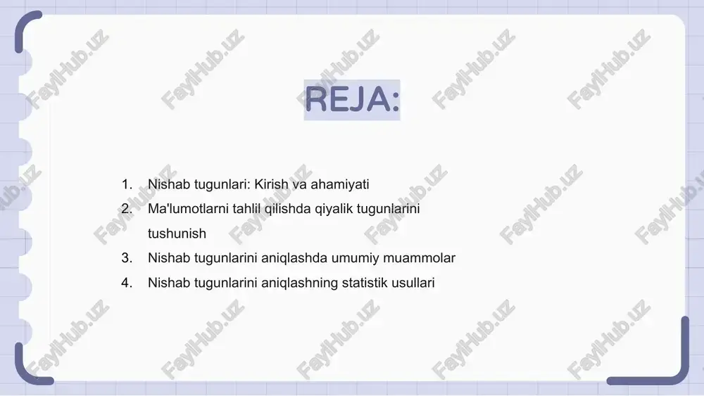 gan nuqtalarni aniq aniqlashdir. yana bir qiyinchilik - nishab tugunlarini aniqlash uchun tanlangan usulning aniq va ishonchli bo'lishini ta'minlash. bu ko'pincha ma'lumotlar va uning ostidagi erni to'liq tushunishni talab qiladi. bundan tashqari, erning o'zgarishi va to'siqlarning mavjudligi qiyalik tugunlarini aniqlash jarayonini murakkablashtirishi mumkin, bu ehtiyotkorlik bilan ko'rib chiqishni va, ehtimol, maxsus jihozlardan foydalanishni talab qiladi. nishab tugunlarini aniqlashning statistik usullari nishab tugunlarini aniqlashga kelganda, statistik usullar qiyalik yo'nalishini o'zgartiradigan asosiy nuqtalarni aniqlashda hal qiluvchi rol o'ynaydi. ushbu usullardan foydalangan holda, tadqiqotchilar qiyalik o'tishlari sodir bo'ladigan aniq joylarni aniqlay oladilar va ma'lumotlarga qimmatli tushunchalar beradilar. statistik usullar yordamida tahlilchilar qiyalik tugunlarini aniqlik va aniqlik bilan aniqlab, o'zlarining tadqiqotlari uchun ishonchli natijalarni ta'minlaydilar. nishab tugunlarini aniqlash uchun mashinani o'rganish usullari mashinani o'rganish usullari qiyalik tugunlarini aniqlash uchun ilg'or echimlarni taklif qiladi, bu jarayonda aniq natijalar va samaradorlikni oshiradi. ushbu ilg'or usullardan foydalangan holda, muhandislar va tadqiqotchilar qiyalik bo'ylab muhim nuqtalarni tezda aniqlab, …