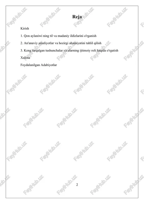 dqiqotlar, ayniqsa, an’anaviy madaniyatlarning zamonaviy jamiyatda qanday rivojlanayotganini va ularning yangi avlodlar uchun qanday ahamiyat kasb etayotganini o‘rganishga qaratilgan. bu bosqichda, juda ko‘p holatlarda, “qon aylaniwi” ning ma’nosi va uning jamiyatdagi roli, an’analarni davom ettirishda muhim omil bo‘lib qoladi. i. qon aylaniwi ning til va madaniy ildizlarini o'rganish qon aylaniwi ning til va madaniy ildizlarini o'rganish, uning xalqaro va mahalliy kontekstda muhim ahamiyatga ega bo'lgan muhim va murakkab jarayonini tashkil etadi. bu konseptning til va madaniy ildizlarini aniqlash uchun avvalo uning lingvistik asoslarini tahlil qilish lozim. "qon" so'zi, ehtimol, turkic tillaridagi yoki mahalliy dialektlardagi ma'nolariga qarab, turli ma'nolarga ega bo'lishi mumkin. masalan, u ba'zan qon, odob, yoki ijtimoiy bo'linmalar bilan bog'liq bo'lishi mumkin, bu esa uning madaniyatdagi o'rnini aniqlashda muhimdir. "aylaniwi" so'zi esa, ehtimol, "aylanish", "aylanma", yoki "tashkil etish" kabi ma'nolarni anglatishi mumkin, bu esa uning ijtimoiy yoki diniy amaliyotlarda qanday qo'llanilishini tushunishga yordam beradi. til ildizlarini o'rganishda, avvalo, bu …