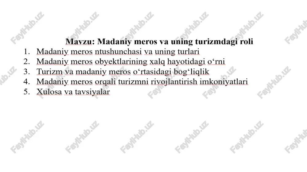 ros urdu-odatlar, marosimlar, an'analar, og'zaki ijod namunalari (folklor, dostonlar), musiqalar, raqslar, hunarmandchilik ko'nikmalari, pazandachilik sirlari va boshqalar. bu meros avloddan avlodga og'zaki yoki amaliy tarzda o'tadi. bu ikki turdagi meros bir-birini to'ldirib, birgalikda butun bir madaniy manzara hosil qiladi. 6 madaniy meros madaniy mulk yoki madaniy meros "moddiy madaniy meros"ni, masalan, san'at asarlarini o'z ichiga oladi. bular odatda koʻchma va koʻchmas mulkning ikki guruhiga boʻlinadi. ko'chmas merosga binolar (binoning o'zi, uning malum bir qismi, eshik-deraza-romlari yoxud maxsus o'rnatilgan san'at asari darajasidagi predmetni o'z ichiga olishi mumkin), yirik sanoat inshootlari,ahamiyatga molik turar-joylar, tarixiy joylar va yodgorliklar kiradi. ko'chma merosga kitoblar, hujjatlar, harakatlanuvchi san'at asarlari, mashinalar, kiyim-kechak va kelajak uchun saqlashga loyiq deb topiluvchi boshqa artefaktlar kiradi. bularga ma'lum bir madaniyatning arxeologiyasi, arxitekturasi, fan yoki texnologiyasi uchun bebaho ob'ektlar kiradi. madaniy mulk yoki madaniy meros "moddiy madaniy meros"ni, masalan, san'at asarlarini o'z ichiga oladi. bular odatda koʻchma va koʻchmas mulkning ikki guruhiga …