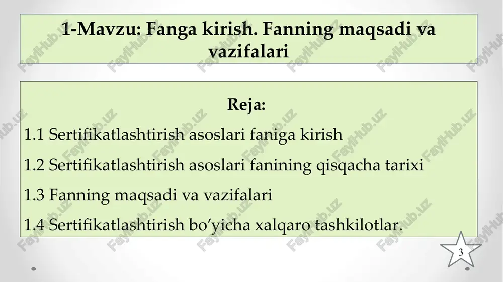 q-5133 sonli qarori va qaror ilovasida belgilangan tarmoqlar va mahalliy korxonalarda standartlashtirish, mahsulot sifatini ta’minlashga qaratilgan chora-tadbirlar sanoat korxonalari va sohaga aloqador barchaning oldiga dolzarb vazifalar belgilab berildi. xalqaro standartlarni korhonalarda joriy qilish sifat menejmenti tizimlarini korhonalarda joriy qilish mahsulotlarning xalqaro talablarga muvofiqligini baholash tizimli ravishda korxona ishchi xodimlarini standartlar va sifat tizimlari mohiyati bo’yicha mlakasini oshirish hududlarda va korhonalarda mahsulot sinovlarini amalga oshirish uchun sinov laboratoriyalarini tashkil qilish va modernizatsiyalash 8 mahsulotlarning sifatiga e’tibor berish eramizdan avvalgi 2150 yillardan beri boshlab qayd qilingan. bu davrda savdo-sotiq aloqalari ma’lum hududlar chegarasidan chiqib, xalqaro miq’yosda rivojlana boshlagan edi. o‘troqchilik paydo bo‘lishi bilan hamma uchun majburiy qoidalar ishlab chiqila boshladi, misol uchun hindistonda “xammurapi” kodeksi amalga kiritilgan. bobilning miloddan avvalgi 1792-1750 yillardagi shohi xammurapining adolatpesha qonunlari majmui, undan ham qadimroq shoh ur-nammu (miloddan avvalgi 2112-2094 yillar)ning qonunlari. uning 229-moddasida qurilgan binolar buzilsa va bundan odamlar yarador bo‘lsa yoki buyumlarga zarar yetkazilsa, quruvchi …