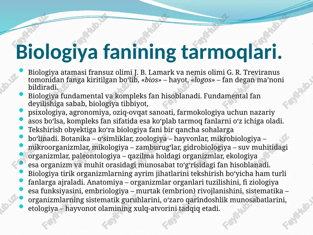 stematik guruhlarning evolutsion jarayonda paydo bo‘lishi, takomillashishini dalillar yordamida tushunish va ularni avvaldan mavjud bo‘lgan dalillar bilan qiyoslash, organizmlarning paydo bo‘lishi va rivojlanishi, ularning tuzilishi va funksiyalarining murakkablashib borish qonuniyatlarini bilib olishga imkon beradi eksperimental (tajriba) metodi. maxsus tashkil etilgan sharoitda tirik organizmlar tuzilishi, hayot jarayonlarini o‘rganish eksperimental metod orqali amalga oshiriladi. bu metod organizmlar xatti-harakati, tuzilishi, xossalari mohiyatini tajribalar yordamida chuqurroq tadqiq qilish imkonini beradi. g. mendelning irsiylanish qonu niyatlarini o‘rganishga bag‘ishlangan ishlari fanda tajriba usulini qo‘llashning yorqin namunasidir. modellashtirish metodi. biologik tadqiqotlarda tobora keng qo‘l lanilayotgan modellashtirish metodining mohiyati tirik tabiatdagi hodisalar va ularning jihatlarini matematik belgilarga aylantirib, model tarzida qayta tiklab o‘rganishdan iborat. tiriklik tuzilish darajasi molikula hujayra to’qima organ organizm populiyatsiya biogeoitsinoz _____microsoft_excel1.xlsx list1 znacheniya x znacheniya y razmer 0.7 2.7 10 1.8 3.2 4 2.6 0.8 8 dlya izmeneniya diapazona dannix diagrammi peretashite praviy nijniy ugol diapazona. /docprops/thumbnail.jpeg