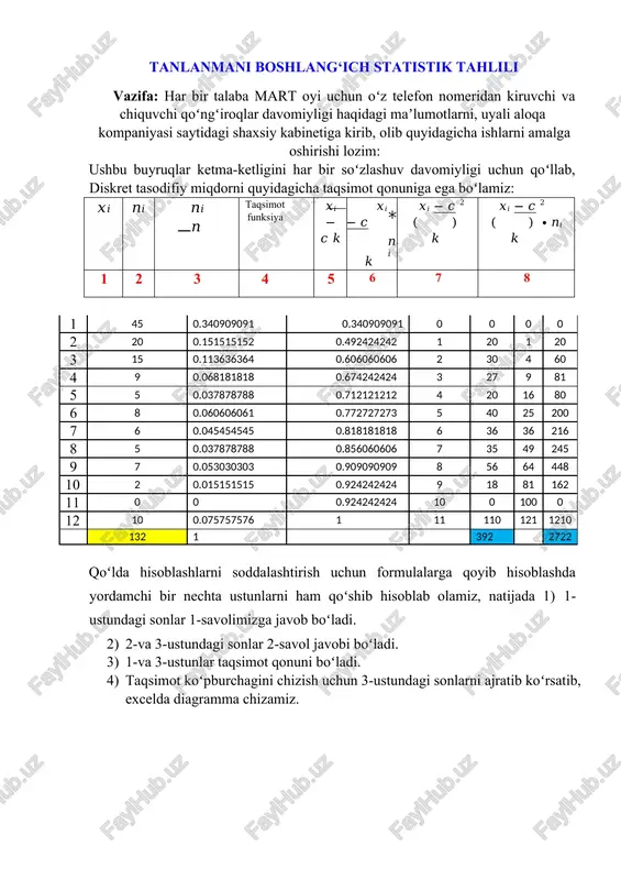 tanlanmani boshlang‘ich statistik tahlili - Page 2