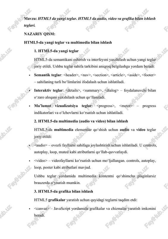 ks html nav tag home | interview | languages | data structure | algorithm 2-rasm nav tegi bilan ishlash 1. geeksforgeeek: section 1 content of section 1 geeksforgeeks: section 2 content of section 2 geeksforgeeks: section 3 content of section 3 3-rasm section tegi bilan ishlash 1. your browser does not support the audio element. 4-rasm audio tegi bilan ishlash 1. your browser does not support the audio element. 5-rasm 1. your browser does not support html video. video courtesy of big buck bunny . 6-rasm 1. your browser does not support the video tag. 7-rasm 1. your browser does not support the html canvas tag. 9-rasm image6.png image7.png image1.png image2.png image3.png image4.png image5.png