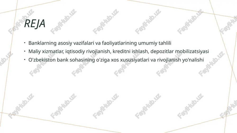 atli rol o'ynaydi. ularning faoliyati moliyaviy tizimning rivojlanishiga ko'mak beradi. 2 xizmatlar va mahsulotlar almashish banklar o'zaro munosabatlarni rivojlantirish orqali moliya xizmatlarini va mahsulotlarini sotib olishda muvaffaqiyatga erishadi. bu xususiyat moliya sohasidagi islohotlardan biridir. 3 risklar va to'lovlar banklar o'zaro munosabatlarni tahlil qilishda risklarni baho, boshqarish va to'lovning muhim ahamiyatini anglab yetishadi. bu jarayat moliyaviy barqarorlik uchun muhimdir. iqtisodiy rivojlanishda banklarning o'z vazifalari iqtisodiy rivojlanishda banklar, kredit berish va pul mablag'larini mobilizatsiyalash orqali moliyaviy turmushga ko'maklash, investitsiyalar olib borish, valyuta operatsiyalari va boshqa vazifalarni bajaradi. photo by ian schneider on unsplash kreditlarni ishlash jarayoni va uning o'ziga xos xususiyatlari 01 kreditlarni ishlash kreditlarni ishlash banklar uchun asosiy faoliyatdir. kreditlar o'z ichiga mablag'ni jalb qilish va qaytarish shartlari bilan belgilanadi. 02 ishlash jarayoni kreditni lavozimda olish, muddati, foizi, shartlari va qaytarish tizimi to'g'risida kelib chiqish tizimli amalga oshiriladi. 03 xususiyatlari kreditlarning shartlari, muddati, foizi, mablag'lar miqdori va jalb qilish usullari kredit …