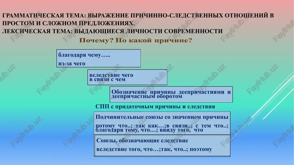 iya o'zgarishlar dostijenie yutuq peredovoy opit ilg'or tajriba obretat egallamoq dostigat erishish nasledstvo meros bogatstvo boylik nisheta qashshoqlik stremlenie intilish jiznennaya potrebnost hayotiy ehtiyoj prakticheskie meri amaliy choralar podrastayushee pokolenie o'sayotgan avlod osoznat anglamoq preodolet yengmoq ispitanie sinov zadanie 1. podberite sinonimi k slovam. obrazets: otechestvo-rodina, otchizna, rodnoy kray, rodimaya storona glava-….,trebovanie-….., preobrazovanie -……, bogatstvo -…., nisheta -…., stremlenie -…. ispitanie -…., pokolenie -…, slova dlya spravok: blagosostoyanie, prezident, jelanie, prikaz , nevzgoda, pitka, reforma, ,bednost, narod, plemya. zadanie 2. prochitayte i zapishite ponravivshiesya viskazivaniya v dvuxchastniy dnevnik. «chelovek- eto to, vo chto on verit» a. p. chexov «budushee doljno bit zalojeno v nastoyashem» g.lixtenberg «samiy schastliviy chelovek tot, kto daet schaste naibolshemu chislu lyudey» d. didro «uspex sleduet izmeryat ne stolko polojeniem, kotorogo chelovek dostig v jizni, skolko temi prepyatstviyami, kakie on preodolel, dobivayas uspexa» d.vashington dvuxchastniy dnevnik dvuxchastniy dnevnik tsitata kommentariy chelovek- eto to, vo chto on verit. …