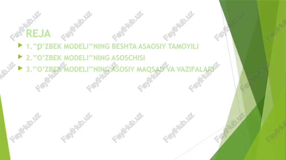 ituti milliy tatqiqotlar universteti gidromilioratsiya fakulteti fan:o’zbekistonning eng yangi tarixi mustaqil ish mavzu:o’zbek modeli bajardi:bozorov sohibjon o’qituvcni:mamadaminova b.a /docprops/thumbnail.jpeg