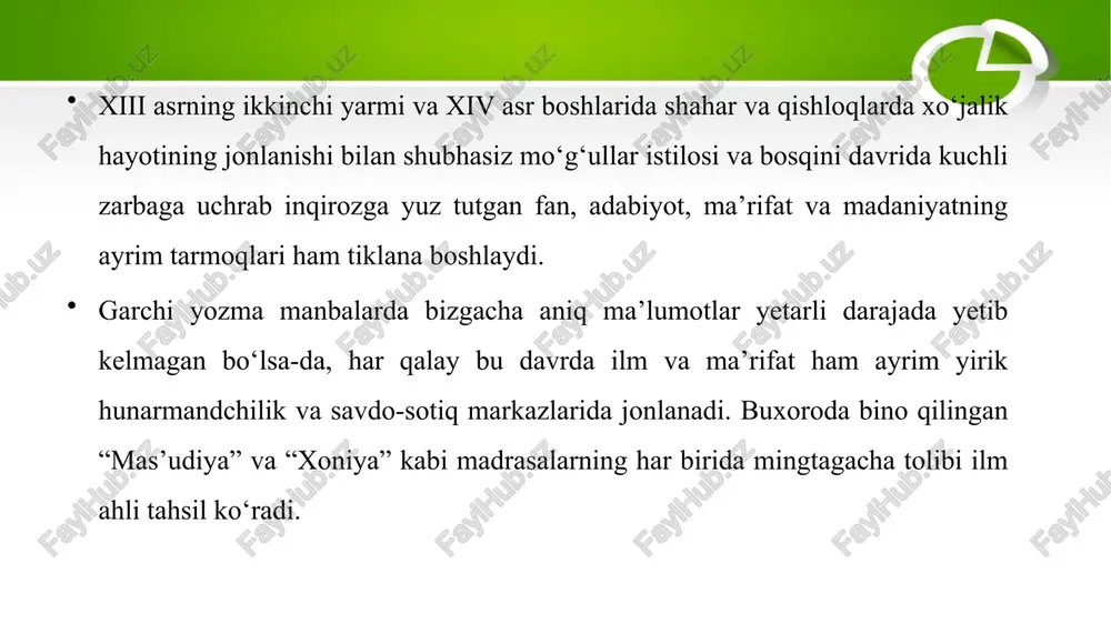 a doir. 1.adolat va adolatsizlik. 2. so‘z va ishonch birligi. 3. do‘st va dushmanlik. 4. botirlik va qo‘rqoqlik. 5. so‘z va shirin-suxanlik. “temur tuzuklari”dagi hikmatlardan namunalar: 1.adovat emas, adolat yengadi. 2.so‘zlaguvchi gar nodon erur, tinglaguvchi dono o‘lsin. 3.ota bo‘lmagan, ota qadrini bilmas. 4.do‘shmandan qo‘rqma, munofiqdan qo‘rq. 5.ishon. ammo shubha qil. 6.kuch – adolatdadir. 7.do‘stlik sinovda chiniqadi. 8.filning dumi bo‘lguncha, chumolining boshi bo‘l. 9.toy mingan – ot ham minadi. 10.botir jangda bilinar, dono – mashvaratda. 11.birliksiz kuch bo‘lmas. amir temur o‘zining hayoti tamoyillari haqida shunday degan: “men o‘z hayotim mobaynida besh narsaga qat’iy e’tiqod qo‘ydim va hamisha ularga amal qildim, ular ushbulardir: 1. olloh — ul har narsaga qodir kuch, sidqidildan sig‘insang, istagan murodu maqsadingga yetkazadi; 2. tafakkur — fikrlash va mushohada qobiliyati; 3. qilich — ul yigitning yo‘ldoshi, el-yurt osoyishtaliginining posboni, har qanday dushmanning mahv etish quroli, aning qudrati ila dinsizlarni dinga solmoq mumkin; 4. iymon — ul insonni barcha …