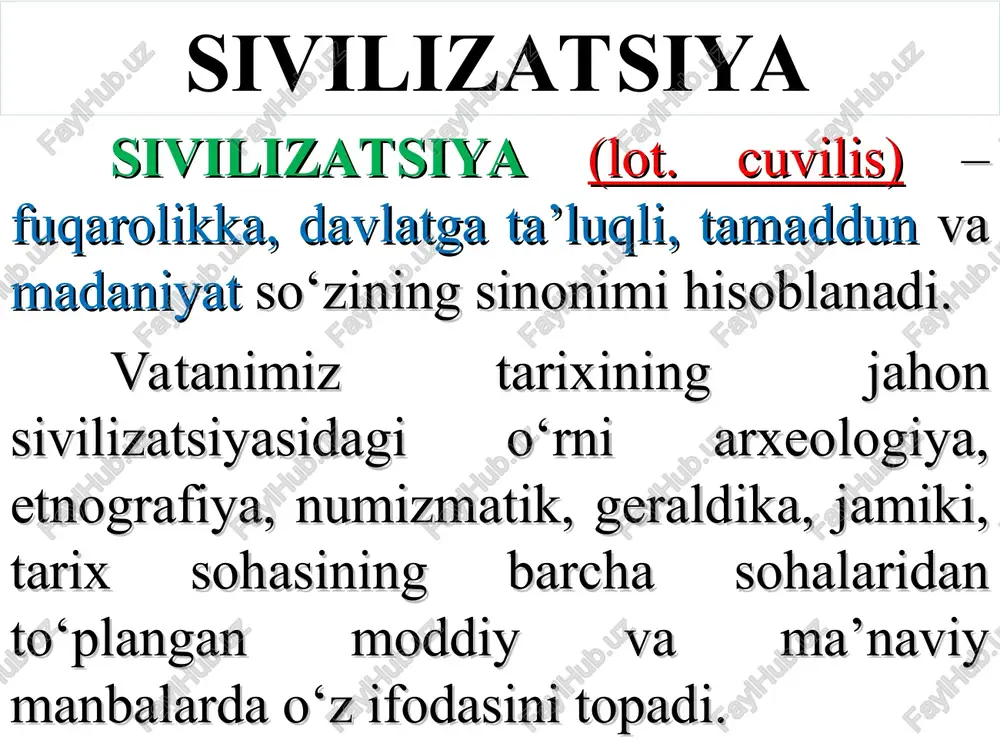 oli, tojikistonning janubi so’g’diyona davlati hududi : zarafshonning quyi oqimi va qashqadaryo vodiysi aleksandr makedonskiy (356-323) mil. avv. 334-330 yillarda makedoniya-lik iskandar ahmoniylar davlatini tor-mor keltiradi va miloddan avvalgi 329- yildan boshlab markaziy osiyoga yurish boshlaydi. salavkiylar davlati mil.avv. 312 yilga kelib, aleksandr makedonskiyning lashkarboshilaridan biri salavka salavkiylar davlatiga asos soladi. bu davlat tarkibiga parfiya, mesopotamiya, eron, baqtriya, so’g’diyona kirgan. eftaliylar mamlakati turk xoqonligi amir temur (1336-1405) amir temur kesh shahri yaqinida xo’jailg’or qishlog’ida 1336-yil 9-aprel kuni tavallud topgan. uning to’liq ismi: amir temur ko’ragoniy ibn amir tarag’ay ibn amir burkul. yevropada tamerlan tahallusi bilan mashhurdir. sohibqiron amir temurning bayrog’i va muhridagi belgi amir temur davlati bayrog’i qurol-aslahalari mustaqillik yillarida