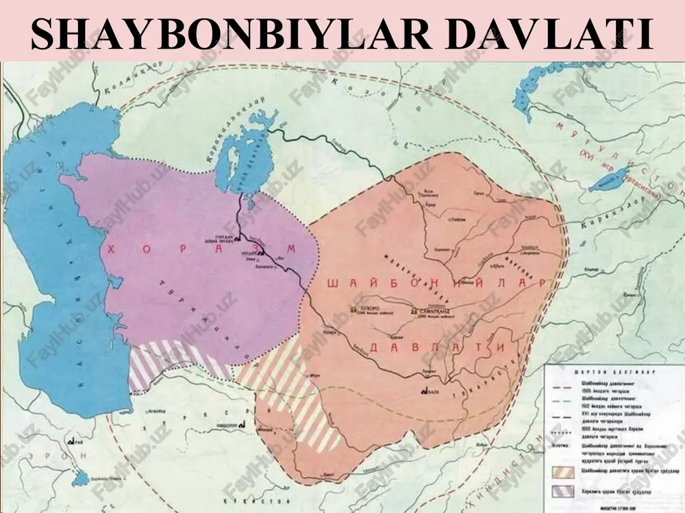 qinidagi chodak qishlog‘ida yashovchi xo‘jalar jamoasi (din peshvolari)ning mavqei xviii asr boshlaridayoq farg‘onada ancha kuchayib, 1709-yilda o‘z mulklarini mustaqil deb e’lon qiladi. bir guruh harbiy zodagonlar rishtonda qo‘zg‘olon ko‘tarib, farg‘ona hokimi xo‘ja ashirqulni o‘ldiradilar. 1710-yilda qo‘qon atrofida yashab turgan o‘zbek qabilalaridan biri - minglar o‘z yetakchisi shohruhbiyni hokimiyat tepasiga ko‘tarishi qo‘qon xonligi tashkil topishiga asos bo’ldi. davlat tuzilishi shayxulislom qozikalon naqib xojikalon muhtasib xon mingboshi otaliq qo’shbegi mehtar parvonachi dodxoh biy eshikog’asi inoq shig’ovul to’qsoba miroxo’r qorovulbegi madrasada o’qitiladigan darsliklar qo’qon shahri aravalari (xvii-xviii asrlar) 2 rus podshohi aleksandr ii turkistonni bosib olish masalasi aleksandr ii tomoni-dan 1859 va 1861 yillarda o‘tkazilgan saroy kengashida muhokama qilingan. birinchi navbatda qo‘qon xonligiga yurish boshlanadi. “yarim podsho” k.p. fon kaufman rossiya imperatori aleksandr ii ning 1867-yil 11-iyuldagi farmoniga binoan turkiston general gubernatorligi va uning tarkibida turkiston harbiy okrugi tuzildi. general-gubernator va okrug qo‘mondoni etib general k.p. fon kaufman tayinlandi. turkiston general - gubernatorligi …