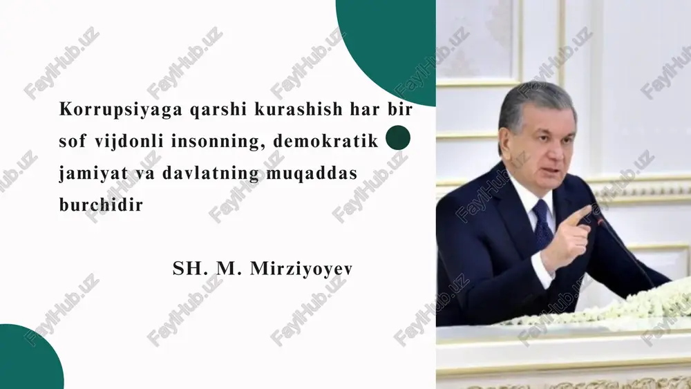 malarini rivojlantirish. muassasada ijtimoiy adolatni , ochiqlik va shaffoflikni ta’minlash. davlat va jamiyat ishonchini yanada mustahkamlash. huquqiy savodxonlik va madaniyatni yuksaltirish vazifa yosh avlodda axloqiy fazilatlarni shakllantirish huquqiy savodxonlikni oshirish pedagog va xodimlarga adolatli shart - sharoitlarni hamda teng imkoniyatlarni yaratish ota-onalar, jamoatchilik va hamkor tashkilotlar faolligini oshirib, samaradorlikka erishish umumta’lim muassasalarida korrupsion omillarga qarshi kurashish hamda mavjud ta’im tizimi shaffofligini oshirishga qaratilgan ustuvor yo‘nalishlar yaponiya shvetsiya latviya xorijiy tajriba shvetsiyada davlat boshqaruvi tizimida korrupsiyaga qarshi kurashda muvaffaqiyatning asosiy omili- shvetsiya jamiyatining ta’limidir. bu asosan bolalar tarbiyasi bilan bog‘liq.ta’limda asosiy e’tibor bolaning dunyoqarashida halollik, kattalarga hurmat, shu jumladan ota-onalarga bo‘lgan muhabbat bo‘yicha qadriyatlarni shakllantirishga qaratiladi. foyda (daromad) toppish va muvaffaqiyatga erishishda mehnatsevarlik va halollik, kasbiy o‘sishga doimiy intilish, tejamkorlik va hushyorlik, mas,uliyat va tashabbuskorlik, xususiy mulkning daxlsizligi-bu shved jamiyatida yoshlikdan singdirilgan shved axloqining asosiy tamoyillaridir. korrupsiyaga qarshi kurashishda yaponiya ta’lim tizimida o‘ziga xos tajriba mavjud bo‘lib, maktabning boshlang‘ich sinflarida o‘quvchilarga …