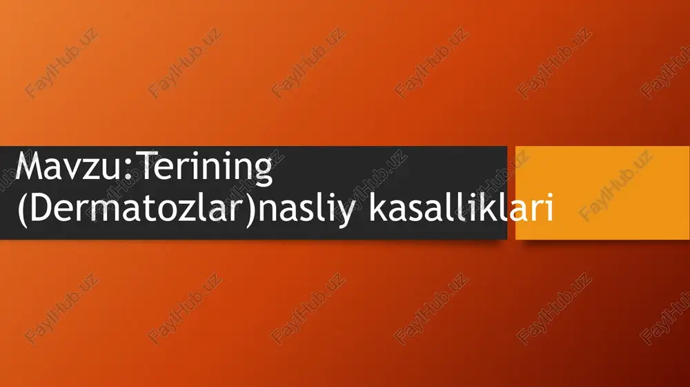 arida psoriaz uchrash ehtimoli 25%, ularning har ikkisi ham kasallangan bo'lsa, u holda bu ehtimollik 75% ni tashkil etadi. psoriaz klinik ko’rinishlari klinikasi. psoriazning klinik manzarasi koʻpchilik hollarda aniq ifodalangan bo'ladi: dumaloq shaklli, pushti rang dog'lar paydo boʻlib, ularning usti kumush rang tangachalar bilan qoplanadi. asta-sekin pushti toshmalar hajmi kattalashib, infiltratsiya kuchayadi, ular ustidagi tangachalar esa ko'payadi. toshmalarning bunday o'zgarishi natijasida tugunchalar va pilakchalar hosil bo'ladi. psoriaz diagnostikasida o'ziga xos uchta simptom (psoriatik triada) va kyobner fenomeni yoki izomorf reaksiyasi xarakterli. psoriaz soch va tana qismda ko’rinishi intertriginozli psoriaz asosan revmatizm. diabet bilan og'rigan, semiz va o`ta sezuvchan kishilarda, ba'zan ko'krak yoshidagi bolalarda uchraydi. bunda toshmalar oyoq. qo'l bo'g'imlarning bukuluvchi yuzalarida, qo'ltiq osti, chov sohasida joylashadi. toshmalar numulyar ekssudativ pilakchalar ko'rinishida bo'ladi, kasallik qichishish va achishish bilan ke-chadi. artropatik psoriaz. psoriazning bu turi kam uchrashi va og'ir kechishi bilan ifodalanadi. bunda asosan yirik hamda mayda bo'g'imlar zararlanadi, patologik jarayon ko'proq …