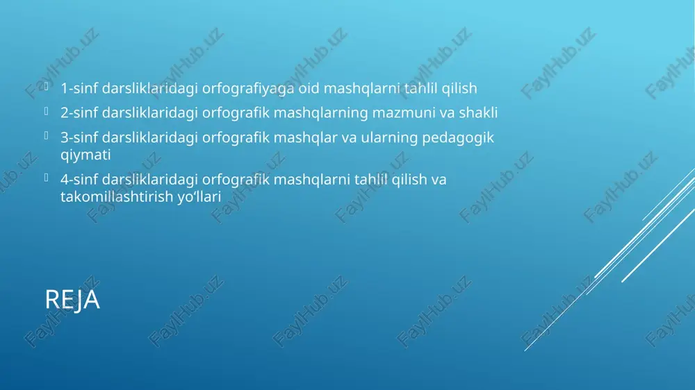 ar, unli va undosh harflar qoidasiga asoslanadi. darsliklarda so‘zlarni to‘g‘ri ajratish, imlo qoidalarini qo‘llash, imlo testlari va yozma ishlar ko‘rinishidagi mashqlar mavjud. ushbu mashqlar o‘quvchilarning yozma nutqini takomillashtirish, orfografik bilimlarini chuqurlashtirishda muhim rol o‘ynaydi. shuningdek, mashqlar tili rivojlanishi va to‘g‘ri ifodalanishga ham ta’sir ko‘rsatadi. 4-sinf darsliklaridagi orfografik mashqlarni tahlil qilish va takomillashtirish yo‘llari 4-sinf darsliklarida orfografik mashqlar mavzular va qoidalar bo‘yicha yanada kengaytirilgan. bu bosqichda o‘quvchilar murakkabroq imlo qoidalari, so‘z turkumlariga oid yozish qoidalarini o‘rganadi. mashqlar orqali yozma nutq ko‘nikmalari mustahkamlanadi, qoidalarni amalda qo‘llash ko‘nikmasi shakllanadi. biroq, ayrim darsliklardagi mashqlar interaktivlik va amaliyot yetishmasligi bilan ajralib turadi. takomillashtirish uchun yangi innovatsion metodlar, interaktiv topshiriqlar va masalan, onlayn testlar qo‘shilishi maqsadga muvofiqdir. bu o‘quvchilarning qiziqishini oshirib, bilimni chuqurlashtiradi. xulosa 1-4-sinf darsliklaridagi orfografiyaga oid mashqlar o‘quvchilarning yozma nutqini shakllantirishda muhim o‘rin tutadi. har bir sinfda mashqlarning mazmuni va qiyinchilik darajasi bosqichma-bosqich oshiriladi. darsliklardagi mashqlar so‘zlarni to‘g‘ri yozishni o‘rgatish bilan birga, orfografik qoidalarga …