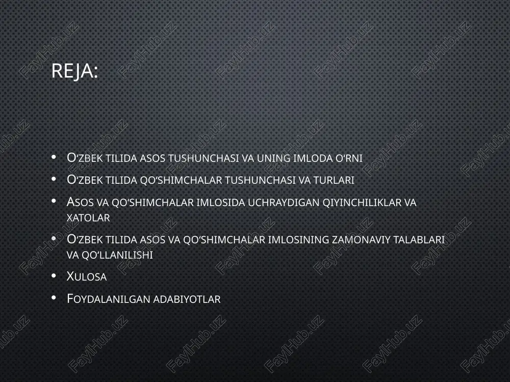 imchalar. mustaqil qo‘shimchalar so‘z ildizidan aniq ajralib turadi va ma’noni o‘zgartiradi, bog‘lanma qo‘shimchalar esa so‘zlarning grammatik shaklini belgilaydi. o‘zbek tilida qo‘shimchalar asosan quyidagi turlarga bo‘linadi: birlik qo‘shimchalar (otlik ko‘plik, egalik qo‘shimchalari), fe’l qo‘shimchalari (zamoni, shaxs, holat qo‘shimchalari), va hosila qo‘shimchalari (so‘z yasovchi qo‘shimchalar). qo‘shimchalar imlosi asosan ular bilan bog‘liq alohida qoida va istisnolarga asoslanadi. masalan, ko‘plik qo‘shimchasi “-lar”, “-lar” har doim alohida yozilmaydi, so‘zga to‘g‘ridan-to‘g‘ri qo‘shilib yoziladi: “kitoblar”, “yigitlar”. o‘zbek tilida qo‘shimchalarning yozilishi ularning talaffuziga, so‘z tarkibidagi tovushlarga va grammatik vazifasiga bog‘liq. qo‘shimchalar bilan bog‘liq imlo qoidalarini bilish til foydalanuvchisi uchun matnni to‘g‘ri va aniqlik bilan yozish imkonini yaratadi. xulosa qilib aytganda, qo‘shimchalar o‘zbek tilining grammatik va leksik tizimida muhim rol o‘ynaydi va ularning to‘g‘ri yozilishi til madaniyatini oshirishda katta ahamiyatga ega. asos va qo‘shimchalar imlosida uchraydigan qiyinchiliklar va xatolar o‘zbek tilida asos va qo‘shimchalar imlosi qoidalarini o‘rganishda ko‘plab qiyinchiliklar va xatolar uchraydi. bu xatolar ko‘pincha asos so‘zning noto‘g‘ri yozilishi …