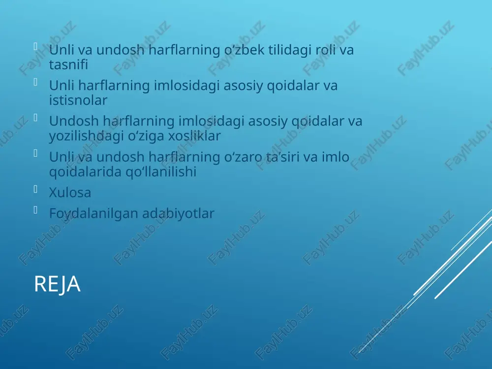 majmuasidir. unli harflar so‘zlarning tovush tizimini shakllantiradi va talaffuzda ovozli bo‘lgani uchun yozishda ularga alohida e’tibor beriladi. unli harflar imlosining eng asosiy qoidasi – unli harflarning so‘zning ildizida va qo‘shimchalarda to‘g‘ri yozilishi. masalan, so‘zning ildizidagi “a”, “e”, “i”, “o”, “u” harflari o‘z ovoziga muvofiq yoziladi. qo‘shimchalar bilan birikganda ham unli harflarning o‘zgarishi mumkin, bu esa so‘zning talaffuziga ta’sir qiladi. o‘zbek tilida unli harflar bilan bog‘liq ba’zi istisnolar mavjud. masalan, ba’zi so‘zlarda unli harflarning o‘rnini almashtirishi yoki qo‘shimchalar bilan birikishda unli harflar o‘zgarishi qoidalar doirasida ko‘rsatilgan. masalan, “qizil” so‘zining qo‘shimcha bilan birikganda “qizilning” shaklida yozilishi, lekin talaffuzda unli harflar o‘zgarishi mumkin. bundan tashqari, unli harflarning uzunligi va qisqaliklari imloda ahamiyatli, chunki bu tovushlarning talaffuzda uzoq yoki qisqa bo‘lishi so‘zning mazmunini o‘zgartirishi mumkin. masalan, “qol” va “qol” so‘zlari talaffuzda farq qilishi mumkin. undosh harflarning imlosidagi asosiy qoidalar va yozilishdagi o‘ziga xosliklar undosh harflar o‘zbek tilida so‘zning talaffuzi va yozilishida muhim ahamiyatga ega. …