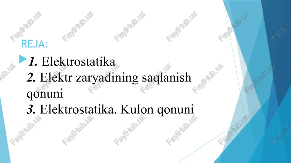 foton vositachiligidagi oʻzaro taʼsirlarni oʻrganish kvant elektrodinamika deb ataladi si tomonidan olingan elektr zaryad birligi fransuz fizigi sharl-agustin de kulon sharafiga kulon (c) deb nomlangan. elektrotexnikada zaryad birligini amper-soatda (a⋅h) foydalanish ham keng tarqalgan. fizika va kimyoda esa asosan elementar zaryaddan (e) birlik sifatida foydalaniladi. kimyoda bir mol elementar zaryadning zaryadi boʻlgan faraday doimiysi ham qoʻllaniladi. kichik q belgisi koʻpincha zaryad miqdorini bildiradi. zaryad — moddaning boshqa zaryadlangan materiya bilan elektrostatik tortishish yoki itarilishini koʻrsatadigan asosiy xususiyatidir. elektr zaryadi koʻplab subatomik zarralarning xarakterli xususiyatidir. erkin turgan zarrachalarning zaryadlari e elementar zaryadga karrali boʻladi; shuning uchun biz elektr zaryadi e ni kvantlangan deymiz. maykl faraday oʻzining elektroliz tajribalarida birinchi boʻlib elektr zaryadining diskret tabiatini qayd etdi. robert millikanning neft tomchilari tajribasi bu haqiqatni toʻgʻridan-toʻgʻri koʻrsatdi va elementar zaryadni oʻlchadi. makroskopik obyektlar shakllanishi jarayonida tarkibiy atomlar va ionlar odatda neytral atomlarga elektr bilan bogʻlangan neytral ionli birikmalardan tashkil topgan tuzilmalarni hosil qilish …