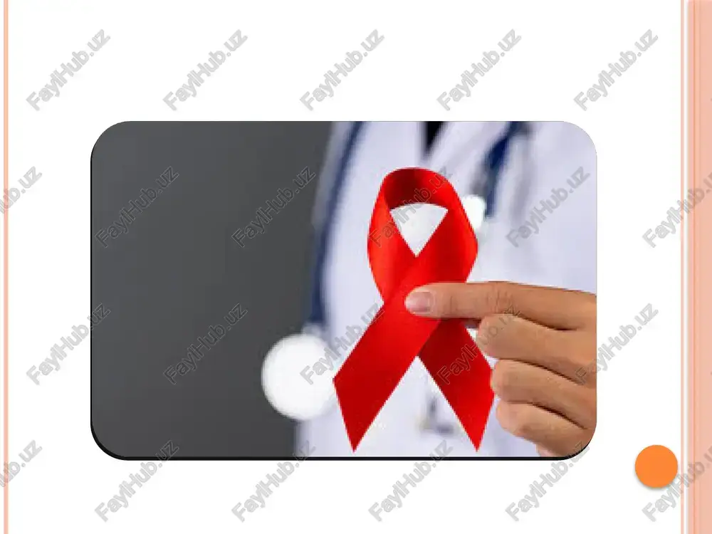 rish natijasiga qarab xulosa chiqarish mumkin. orttirilgan immun tanqisligi sindromi oits oiv infeksiyasining yakuniy davri hisoblanadi. virus bilan organizm oʻrtasidagi kurash uzoq davom etib, virusning ustunligi bilan tugaydi. shu vaqtdan oits davri boshlanadi. bu davrda odam organizmi har qanday mikrobga bardosh berish xususiyatini yoʻqotadi. jumladan, nafas, meʼda ichak, siydik yoʻllarida doimo mavjud boʻlgan va kasallik qoʻzgʻata olmaydigan mikroblar ham faollashib, turli xastaliklarni keltirib chikarishi mumkin. ularning namoyon boʻlishi organizmda yuzaga kelgan oits holati bilan bogʻliq boʻlgani uchun, ushbu guruhga kiruvchi kasalliklar jamlangan holda oits bilan bogʻliq (assotsiirlangan) infeksiyalar deb ataladi. bular bakterial infeksiyalar, zamburugʻli kasalliklar, viruslar qoʻzgʻatadigan kasalliklar, kaposhi sarkomasi va hokazo. yuqish yo’llari. 1 2 3 qon orqali jinsiy aloqa vositasida onadan homilaga vertikal yoʻl oits alomatlari oivga chalingan ko’plab odamlarda oits alomatlari va belgilari bir necha oy yoki hatto yillar davomida uchramaydi. boshqalarda gripp va shamollashga o’xshash alomatlar rivojlanishi mumkin, ular odatda virus yuqganidan 2-6 hafta o’tgach namoyon …