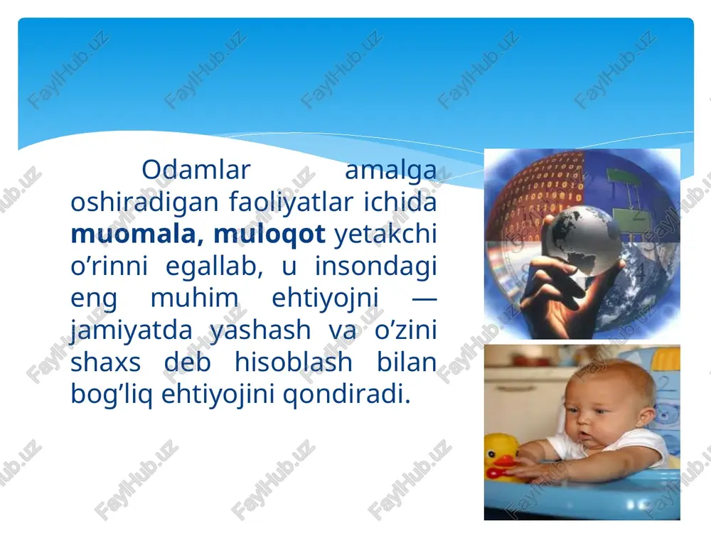 o‘zini bilish zarurati o‘zini yaxshi bilishning o‘ziyoq odamni donishmand qiladi antuan de sent-ekzyuperi * mehnatkash, ko'p ishlaydi, tirishqoq, chidamli, maqsadga intiluvchan, - ko'p ma'lumot olishga harakat qiladi, tartibni yoktiradi, - tavakkal qilishni yoqtirmaydi, tez qaror qabul qila olmaydi, fikrlab (o'ylab) ish qiladi, mulohazali, noaniq vaziyatlarni yoqtirmaydi, fikridan qaytmaydi * muloqotga moyil, kirishimli, - ezgu (yaxshi) niyatli, g'amho'r, saxiy, kuyunuvchan, ishonuvchan, xotirjam, - o'zgalar fikriga e'tiborli, o'zgalarni ishontira oladi * - o'zgarishlarga intiluvchan; - ijodiy, bilimga tashna, g'oyalarga boy, xayolparast, - kelajakka umid bilan qaraydi va intiladi, - yangiliklarni qabul qiladi - tashabbuskor, - kayfiyat, harakatlari o'zgarib turadi - qog'ozlar bilan ishlashni yoqtirmaydi - hazilkash - pul tejashni bilmaydi * - lider, hukmronlikka intiluvchan - g'olib bo'lishga intiladi - o'z-o'ziga, kuchiga ishonadi - tez qaror qabul qiladi - o'tkir hissiyotli, dadil, ko'p ishlay oladi - tanish bilishlari ko'p, lekin yaqin do'stlari kam * - o'zgaruvchan, izchilligi yo'q, - noaniqlik, tez qo'zg'aluvchan, …