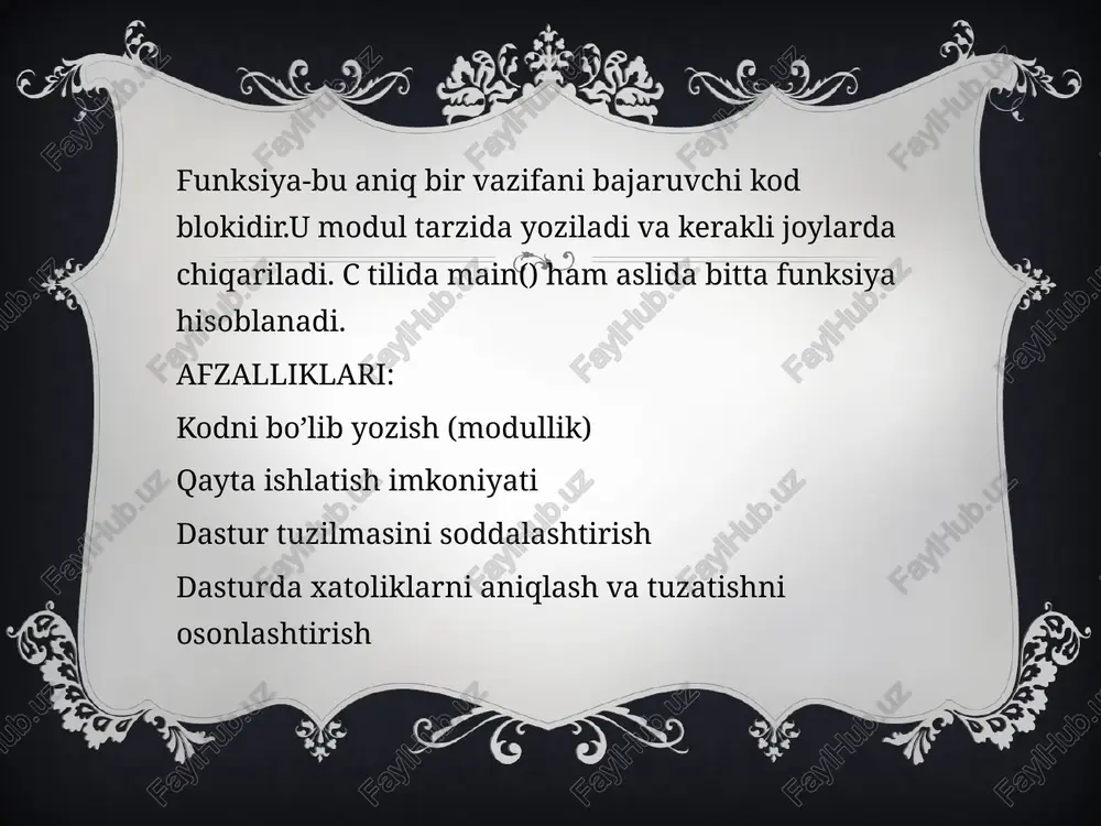 dasturlash tilida funksiyalar - Page 2