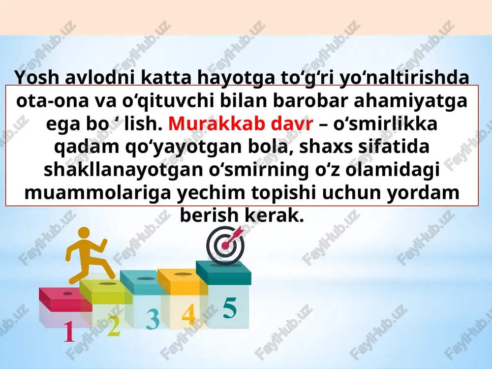 shining barcha ѐsh davrlarida psixologik salomatligini muhofaza qilish uchun psixologik-pedagogik shart-sharoit yaratishdan iborat. bu borada mahalliy va xorijiy olimlarning izlanishlari davom etmoqda. o‘zbek psixologiyasining yetuk vakillaridan e.g‘.g‘oziyev, g.davletshin, sh.do‘stmuhamedova, m.mavlonov, s.to‘ychiyeva, m.djumabayeva, b.r.qodirov, r.z.gaynutdinov, v.m.karimova, z.t.nishanovalarning o‘rta, umumta’lim maktablarida psixologik faoliyatni yo‘lga qo‘yish va uning ijtimoiy afzalliklari haqidagi nazariy-ilmiy va amaliy-uslubiy ishlari diqqatga sazovordir. mdh olimlaridan i.v.dubrovina, x.y.liymes, yu.l.sierdlarning ko‘p yillik tadqiqotlari natijasida, umumta’lim maktablarida psixologik faoliyatni joriy etishning yo‘llari ishlab chiqilgan. xorij olimlaridan alfred bine aqliy taraqqiyotda orqada qolgan bolalarni ajratadigan bine-simon testini ishlab chiqadi psixologik ta'lim xizmatining asosiy maqsadi psixologik ta'lim xizmatining asosiy maqsadi - bolalarning psixologik salomatligi - har bir bolaning aqliy va shaxsiy rivojlanishiga yo'naltirilgan faoliyatining istiqbolli yo'nalishi bilan bog'liq. bu maqsadni faqat psixologik xizmat bolalar bilan ishlashning turli yoshdagi bosqichlarida bolaga psixologik e'tiborning uzluksizligini ta'minlagandagina, xuddi shu yoshdagi bolalar bilan ishlaydigan kattalarning g'oyalari, tushunchalari va ko'nikmalarining "birikishi" mavjud bo'lganda amalga oshirilishi mumkin. psixologik ta'lim xizmatining …