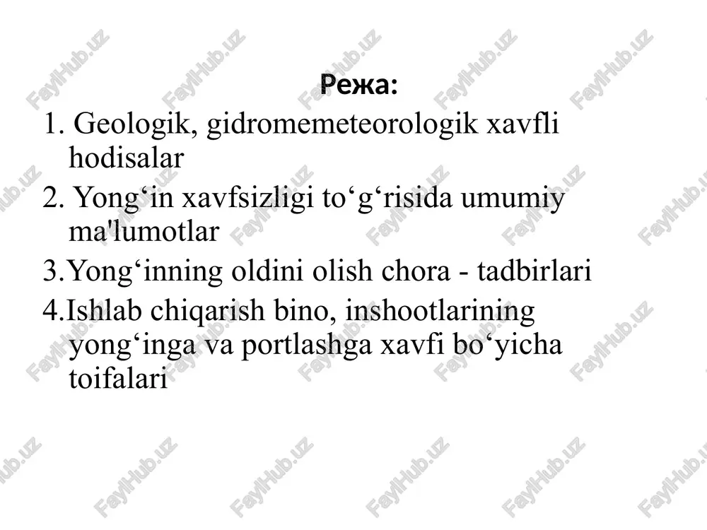 oma (av tomonidan 11.12.2018 y. 3097-son bilan ro‘yxatga olingan ichki ishlar vazirining 28.10.2018 y. 228-sonli buyrug‘i bilan tasdiqlangan) ichki ishlar vazirining 28.10.2018 y. 228-son "davlat yong‘in nazorati organlari faoliyatini tashkil etish va amalga oshirish tartibi to‘g‘risidagi yo‘riqnomani tasdiqlash haqida"gi buyrug‘i (av tomonidan 11.12.2018 y. 3097-son bilan ro‘yxatga olingan) o‘zbekiston respublikasi vazirlar mahkamasining 01.11.2018 y. 901-son "aholi xonadonlarida isitish tizimi va yoqilg‘i mahsulotlaridan foydalanishda xavfsizlik talablariga rioya etilishini ta'minlash chora-tadbirlari to‘g‘risida"gi qarori davlat yong‘in xavfsizligi xizmatining yong‘in xavfsizligi inspektorlarini, shuningdek, yong‘inlarni o‘chirish bo‘linmalarining safdorlar tarkibi va xizmatchilarini pul mukofoti bilan taqdirlash tartibi to‘g‘risida nizom (o‘zr vm 27.09.2017 y. 772-son qaroriga ilova) o‘zbekiston respublikasi vazirlar mahkamasining 11.09.2017 y. 708-son "qoraqalpog‘iston respublikasi vazirlar kengashi, viloyatlar, toshkent shahri, shaharlar va tumanlar hokimliklari huzuridagi yong‘in xavfsizligi bo‘yicha komissiyalar to‘g‘risidagi nizomni tasdiqlash haqida"gi qarori qoraqalpog‘iston respublikasi vazirlar kengashi, viloyatlar, toshkent shahri, shaharlar va tumanlar hokimliklari huzuridagi yong‘in xavfsizligi bo‘yicha komissiyalar to‘g‘risida nizom (o‘zr vm 11.09.2017 y. …
