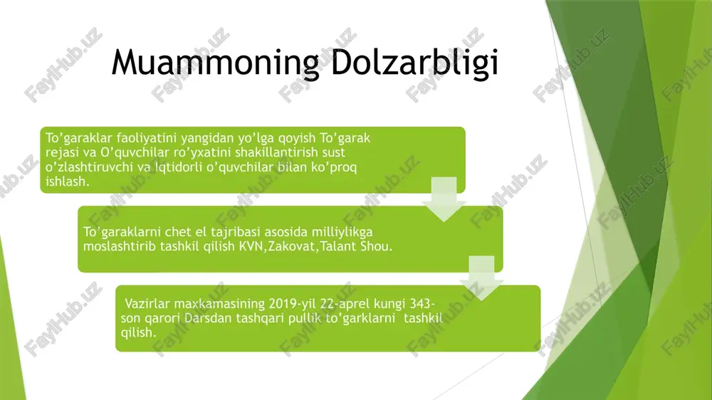 do’lariga oylik hisobotlar berish. o’quvchilar o’rtasida so’rovnomalar o’tkazish va qiziqishlari bo’yicha to’garak tashkil qilish. so’rovnoma loyihasini tayorlash maktabda o’quvchilar o’rtasida so’rovnomani o’tkazish so’rovnoma taxlili bo’yicha o’quvchilarni to’garaklarga jalb qilish. mibdo’ psixolog xar yili 1-yanvardan 31-dekabrgacha to’garaklar jarayonida yasalgan va ixtiro qilingan buyumlarni saqlab borish va ko’rgazmalar tashkil qilish. 5 tashabbus bo’yicha online to’garak tashkil qilish bunda o’quvchilar musiqa,rassomlik, sheriyat,kurash, karate,turnikda tortinish,it soxasi,tikish,pishiriq pishirish bo’yicha o’zlarini videoga olib tashlaydi va layk to’plash orqali xar bir tashabbus bo’yicha aloxida o’rin belgilanadi va sertifikat beriladi. fizika o’quv to’garaklarini tashkil qilish quyosh energitakis to’garak fotobatareya,ko’rgazmali maketlar ishlash o’quvchilarda ilmiy ijodiy fikirlash,konstruktorlik qobiliyatlari rivojlantiradi. birinchi tashabbus yoshlarning musiqa, rassomlik, adabiyot, teatr va sanatning boshqa turlariga qiziqishlarini oshirishga istedodini yuzaga chiqarishga qaratiladi ikkinchi tashabbus yoshlarni jismoniy chinqtirish ularning sport soxasida qobiliyatini nomoyon qilishlari uchun zarur sharoitlar yaratsh uchinchi tashabbus axoli va yoshlar o’rtasida kompiyuter texnolo’giyalari va internetdan samarali foydalanishni tashkil etish to’rtinchi tashabbus yoshlar manaviyatini yuksaltirish …