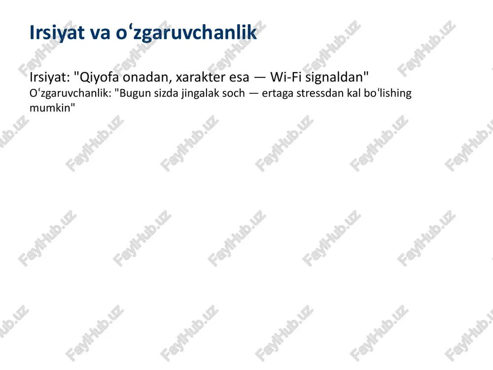 genetika va irsiyat - Page 2