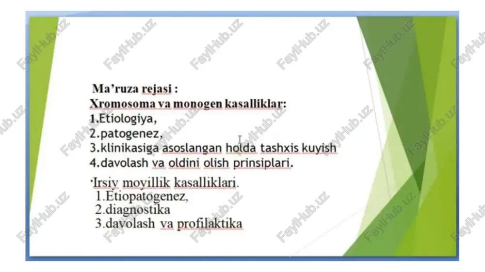 odamlarda genetika va irsiy kasalliklar - Page 2