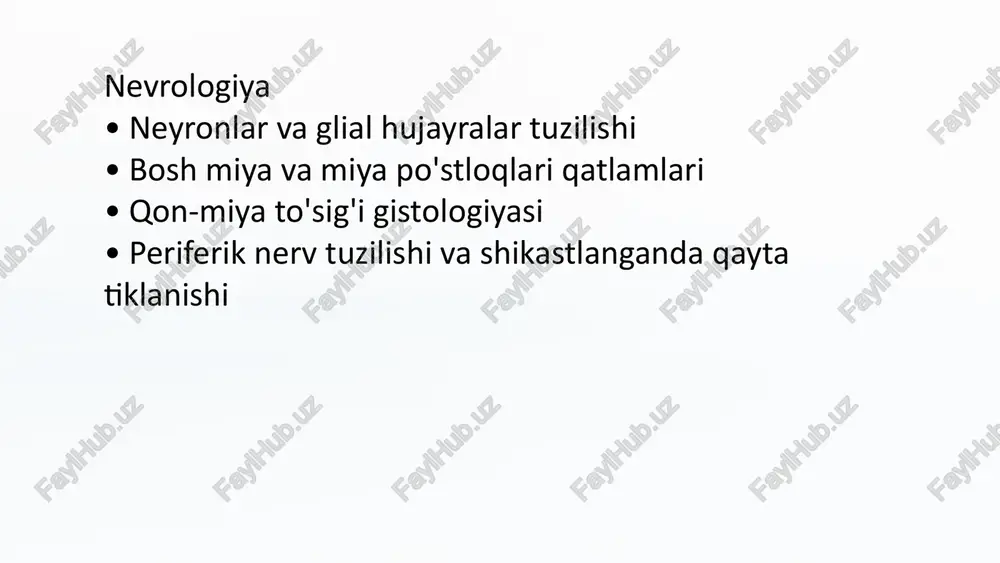 arakatlari uchun javobgar. oʻrta miya yuk'sa miya bilan boʻg'lanadigan boʻg'in sifatida ishtirok etadi. oʻrta miya harakatni markaziy nazorat qilish, diqqatni jamlash, koʻrish, eshitish va hokazolarga javobgar. miya po'stloqlari qatlamlari molekulyar qatlam miya po'stlog'ining eng tashqi qatlami bo'lib, asosan dendritlar va aksoplazma to'plamlaridan iborat. bu qatlam neyronlarning axborot qayta ishlash va uzatish funksiyalarini amalga oshiradi. granular qatlam ushbu qatlam neyronlarning somatik qismlaridan iborat bo'lib, turli xil sensorik va assotsiativ funksiyalarni bajaradi. u axborotni qayta ishlash va ko'p qirrali integratsiyada muhim rol o'ynaydi. pirmatid qatlam neyronlarning somatik qismlari asosan ushbu qatlamda to'planadi. ular motor, sensorik va assotsiativ funksiyalarni amalga oshiradi. bu qatlam miya po'stlog'ining asosini tashkil etadi. polimorf qatlam miya po'stlog'ining eng ichki qatlami bo'lib, turli xil neyron va glial hujayralardan iborat. bu qatlam miya po'stlog'idagi asosiy yordamchi hujayralarni o'z ichiga oladi. miya yadrolar funksiyalari miya yadrolarining koordinatsiya vazifasi miya yadrolar turli inson harakatlarini, sezgisini, hissiyotini va boshqa fiziologik jarayonlarini koordinatsiya va …