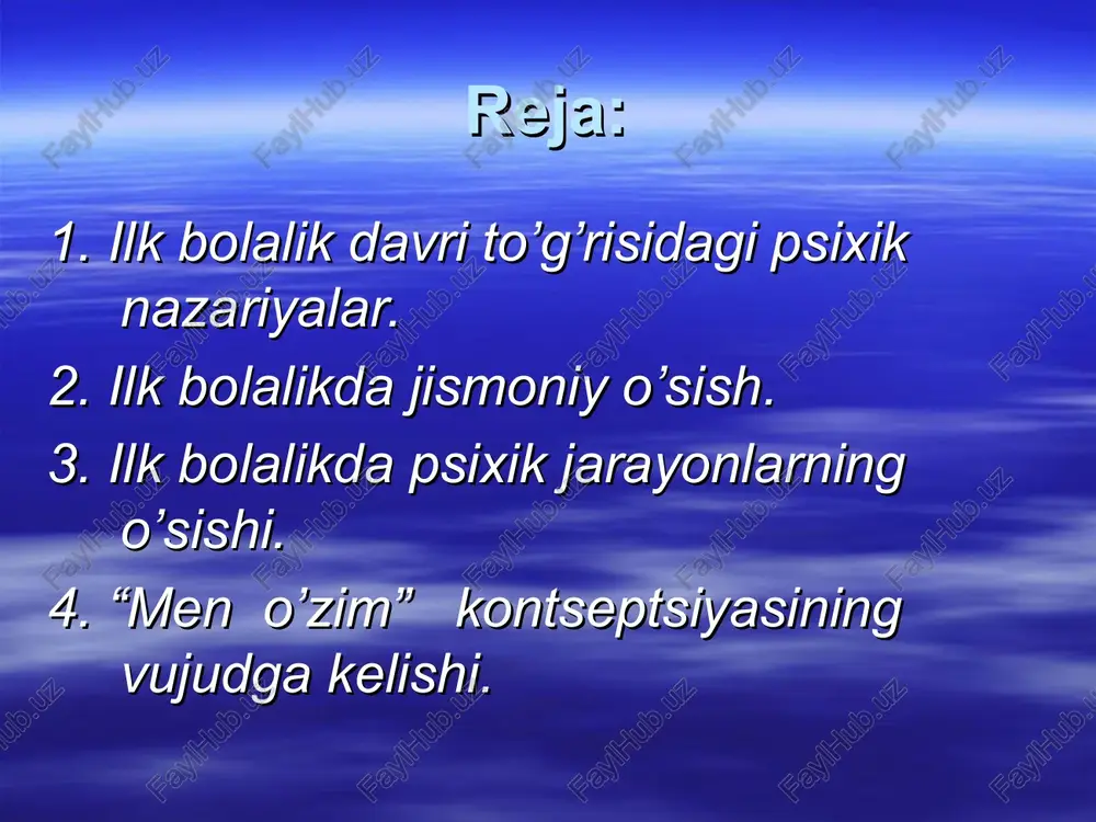 jismoniy o’sish. ilk bolalik davrida harakatlarning shakllanishi orientirovka faoliyati xususiyati o’zgarishi bilan uzviy bog’liqdir. bola u yoki bu harkatni amalga oshirish uchun avval predmet bilan tanishadi: unga ko’z yugurtiradi , qo’liga oladi va hokazo. bolaning predmetlarning shakli, rangi, vazni bilan tanishtirshda kattalar amalga oshrish mo’ljallangan harakatning mohiyatini tushuntiradilar va harakatni qay yo’sinda bajarishni o’rgatadilar: bolani “olib kel”, “joyiga qo’y”, “rasm chiz”, “ushlab tur” kabi so’z birikmalaridan iborat topshiriqning mohiyati bilan tanishtirib, keyin unga harakatni bajarish yo’llari (“qalamni mana bunday ushla”, “avval qo’lingga ol”, “oldin o’ng qo’ling bilan tut”, “qoshiqni bunday ushlab og’zinga olib bor” deb) ko’rsatiladi. shuning uchun ham bolada predmetli harakatni o’stirish murakkab jarayondir. ilk bolalik amaliy harakat tafakkuri vujudga keladigan davr hisoblanib, qo’l qo’l operatsiyalari turli narsalar va qurilmalar bilan almashinadi. bola ijtimoiy qurollardan foydalanish usullarini o’zlashtirish natijasida unda predmetli harakat ko’nikmasi shakllanadi. jismlar bilan turli harakatlarni o’zlashtirishda ulardagi muhim va o’zgarmas alomatlarni ajratish ko’nikmasi hosil bo’ladi, natijada …