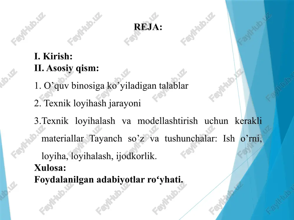 shtirish uchun tegishli materiallar detallarning hamda yig’ish birliklariga tasir etadigan kuchlarning xarakterini nazarda tutgan holda tanlanadi. bunda materiallarning tegishli lug’atlardan topish mumkin bo’lgan xossalarini ham albatta hisobga olish kerak. masalan, texnik konstrukstiyalash va modellashtirishda a gruppadagi st-1 - st-4 markali va b gruppadagi bst1 - bst-4 markali sifati o’rtacha uglerodli konstrukstion po’latlar keng ko’llaniladi. texnik konstruksiyalash va modellashtirish uchun tegishli materiallar detallarning hamda yig’ish birikmalarining ishlash sharoitlari, ana shu detallar va yig’ish birikmalariga ta sir etadigan kuchlarning harakterini nazarda tutgan holda tanlanadi. bunda materialning tegishli spravochniklaridan topish mumkin bo’lgan xossalari ham albatta hisobga olish kerak. 4. texnik modellashtirish darslari. ii klass boshlang‘ich sinflarda texnik modellashtirish darslarida qog‘oz, karton, yog‘och, yupqa etal, yarimfabrikatlar va konstruktor detallari asosiy materiallardir. kuzatishlar va tajribalar jarayonida o‘quvchilar modellar tayyorlash uchun bu materiallarning tanlanishi ko‘p kuch sarflanmay, murakkab asboblardan foydalanmay ularni ishlov berishga imkon beruvchi texnologik xususiyatlariga bog‘liq ekanligini aniqlaydilar. qog‘oz, karton, yupqa yog‘och, yupqa etal …