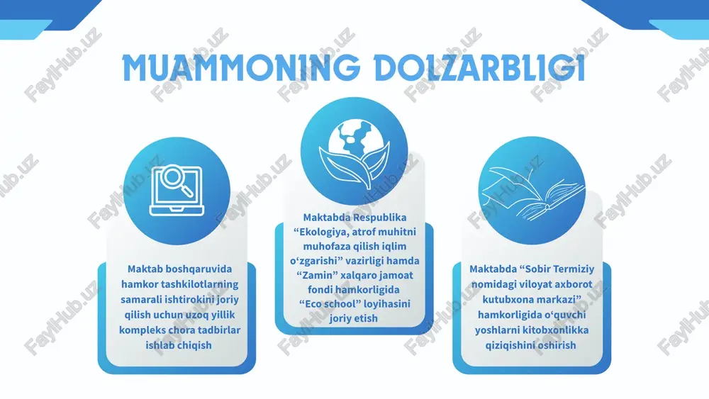 sida chang hosil qilib ifloslantiradigan, tashqaridan olib kiriladigan har xil tuproq va chiqindilarni kamaytiradi. yaponiya maktablarida farroshlar yo‘q. o‘quvchilarning o‘zlari sinfxonalarini tozalashadi, ya'ni o‘zlari qilgan mehnatning qadriga yetishni ham o‘rganadilar. xorijiy tajriba finlar butun dunyoni kutubxonalardan foydalanish boʻyicha ortda qoldirganlar. finlyandiya fuqarosi bir yilda oʻrtacha 11 marotaba kutubxonaga tashrif buyuradi va 17 dona kitob, audio yoki boshqa turdagi ma'lumotlarni oladi. finlandiya shaharlari va qishloq hududlarida aylanib yuruvchi koʻchma kutubxonalarni ham oʻz ichiga olgan keng tarmoqda rivojlangan kutubxonalar tizimi mavjuddir. xorijiy tajriba rossiyada aholining kitobga qiziqishi an’anaviy ko‘plab ruslar hanuzgacha an’anaviy qog‘oz kitoblarni o‘qishni afzal ko‘rishadi. bu, ayniqsa, katta yoshdagi avlod orasida keng tarqalgan. yosh avlod orasida elektron kitoblar va audio kitoblar mashhurlik kasb etmoqda. bu qulay va arzonroq o‘qish usullari aholining kitob o‘qishga bo‘lgan qiziqishini saqlab qolishga yordam beradi. rossiyada kutubxonalar tarmog‘i keng rivojlangan bo‘lib, ular aholi uchun kitoblarni bepul va qulay sharoitda taqdim etadi. ko‘plab kutubxonalar zamonaviy texnologiyalar bilan …